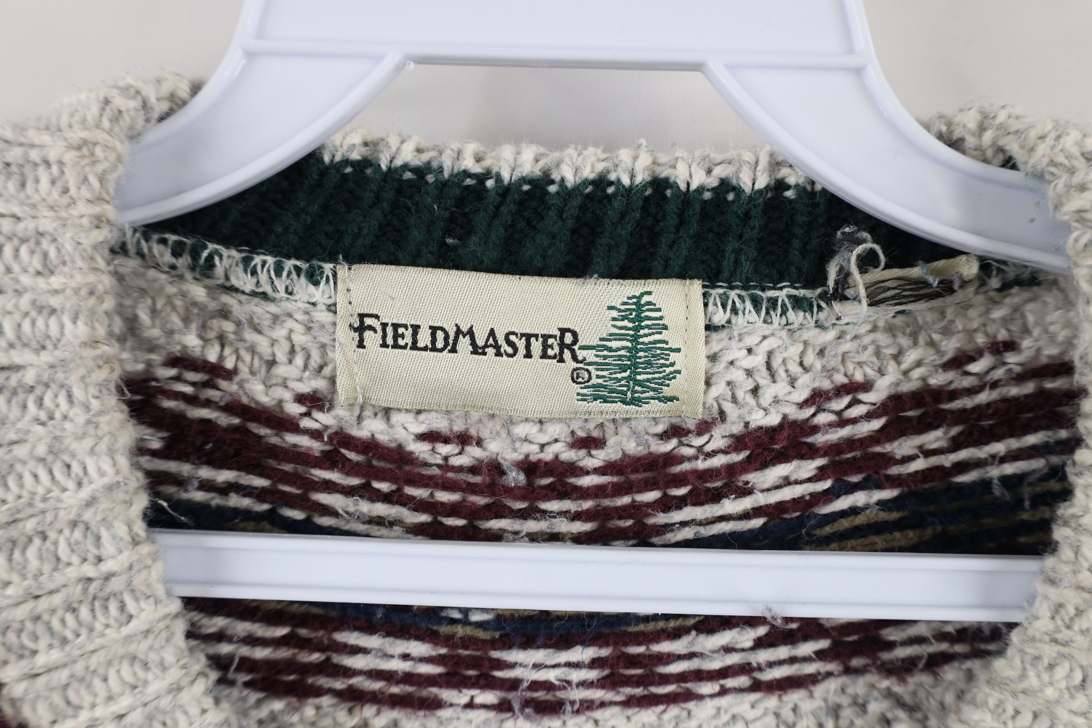 Vintage Vintage 90s Streetwear Heavy Fair Isle Knit Dad Sweater USA Size US XL / EU 56 / 4 - 6 Thumbnail