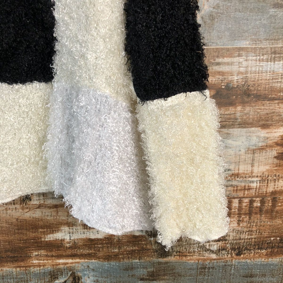 Homespun Knitwear Japan vintage patchwork fur shaggy Knitwear #A2297 Size L / US 10 / IT 46 - 14 Thumbnail