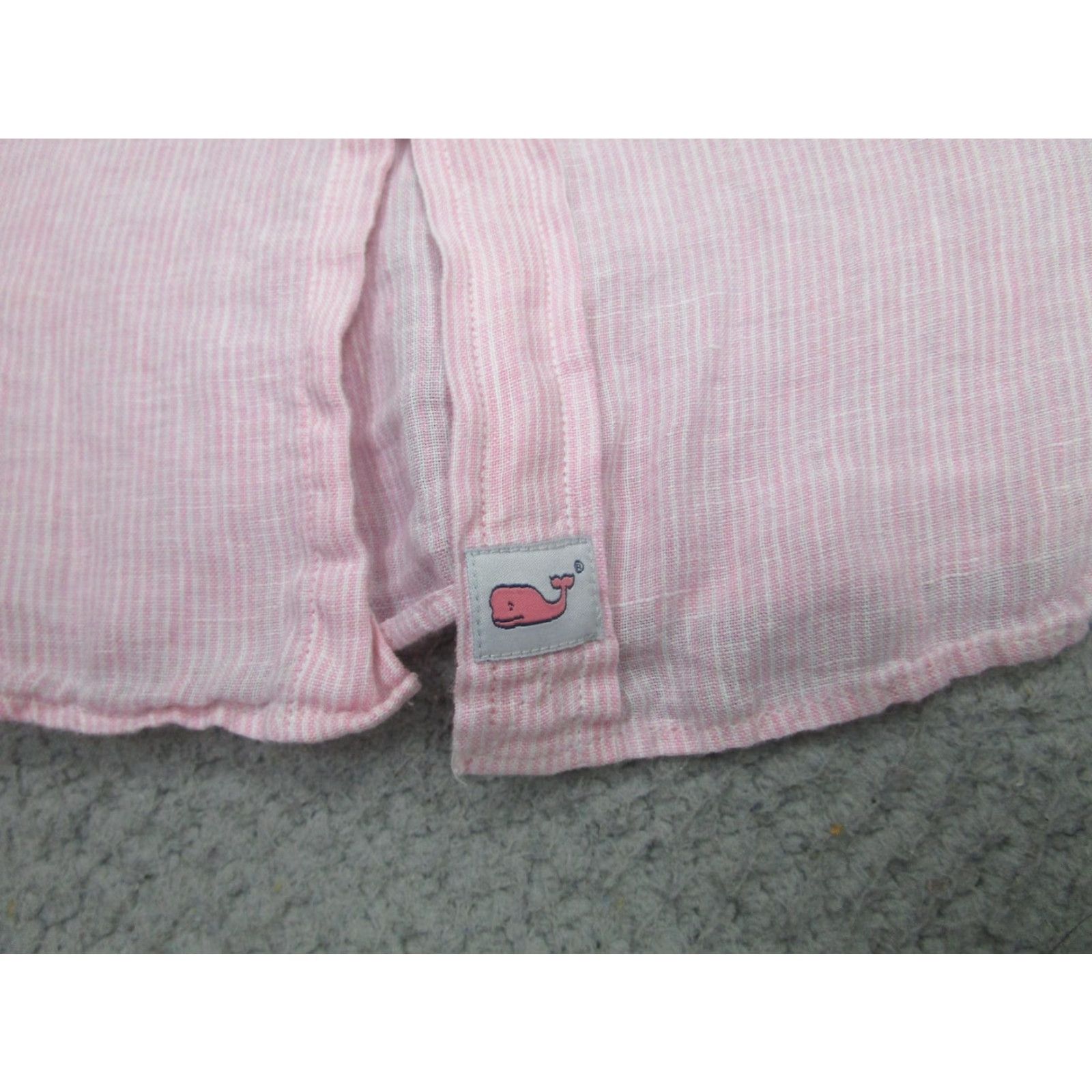 Vineyard Vines Vineyard Vines Shirt Mens 2XL Pink Linen Slim Murray Button Down Long Sleeve Size US XXL / EU 58 / 5 - 5 Thumbnail