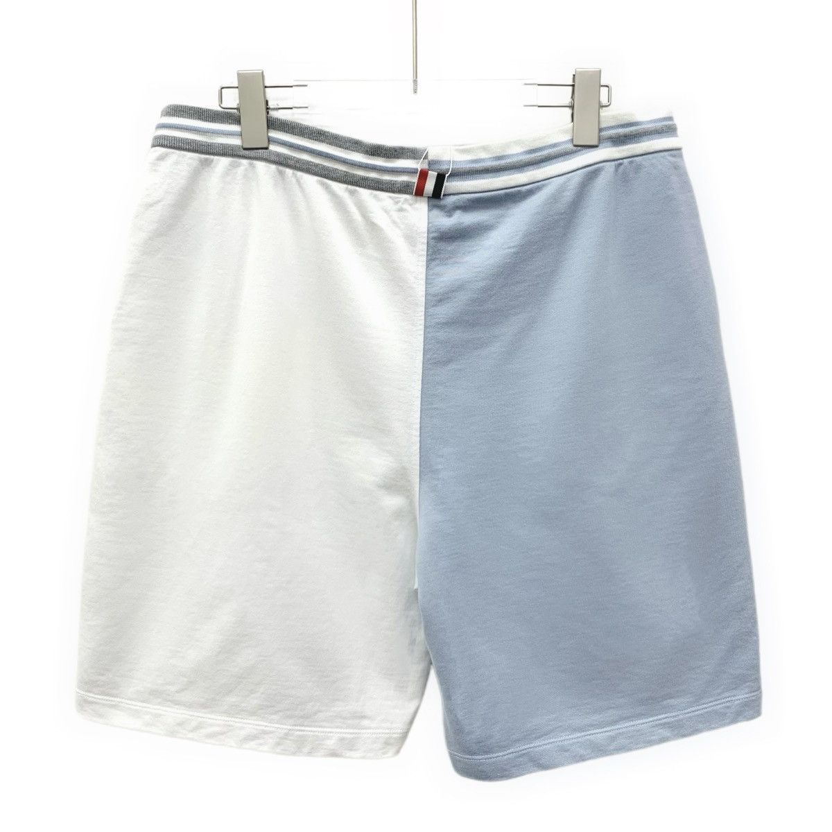 Thom Browne Thom Browne Blue and White Color-block Casual Shorts K26WX Size US 36 / EU 52 - 2 Thumbnail