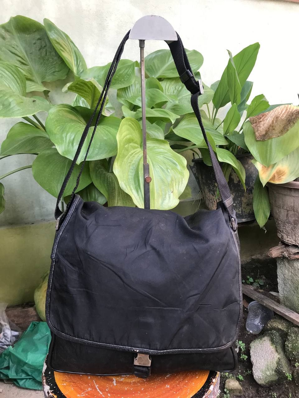 Prada × Vintage Vintage Prada Shoulder Messger Black Bag Size ONE SIZE - 2 Thumbnail
