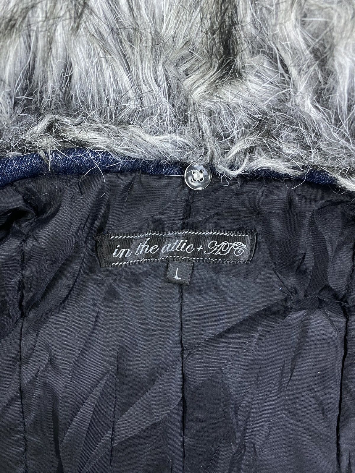 In The Attic Vintage In The Attic Denim Fur Bikers Jacket Size US M / EU 48-50 / 2 - 10 Thumbnail