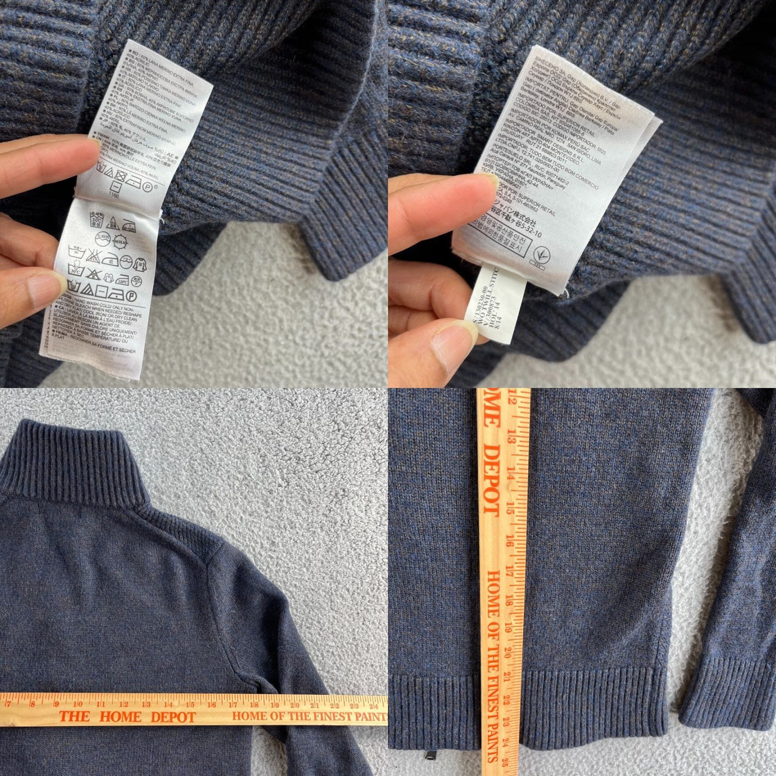 Banana Republic VINTAGE Banana Republic Sweater Womens Medium Blue Cardigan Merino Wool Blend Chunky Size M / US 6-8 / IT 42-44 - 9 Thumbnail