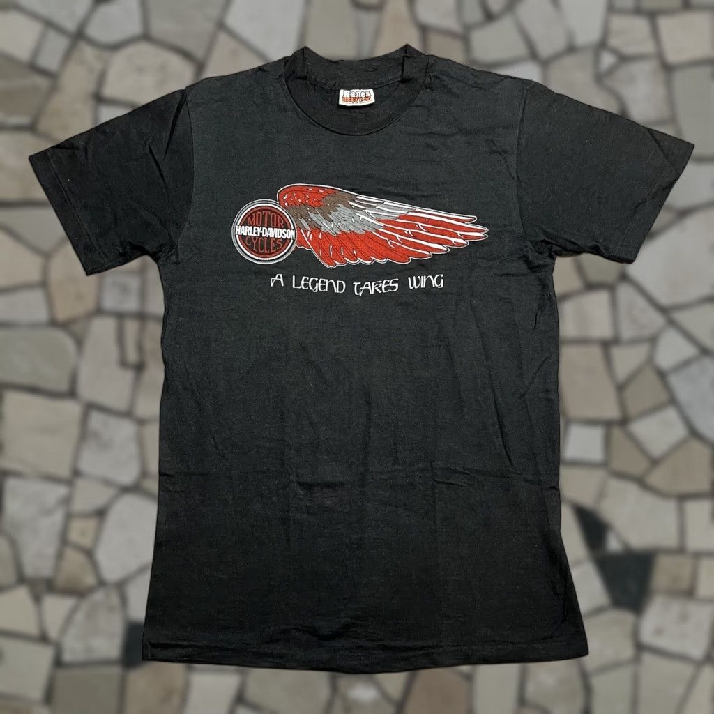VINTAGE Harley Davidson Legend takes Wing Single Stitch T Shirt