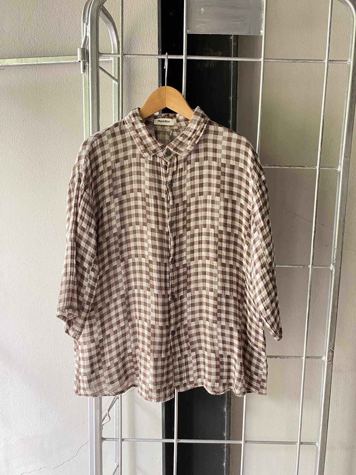 Issey Miyake Plantation brow plaid shirt Size M / US 6-8 / IT 42-44 - 1 Thumbnail