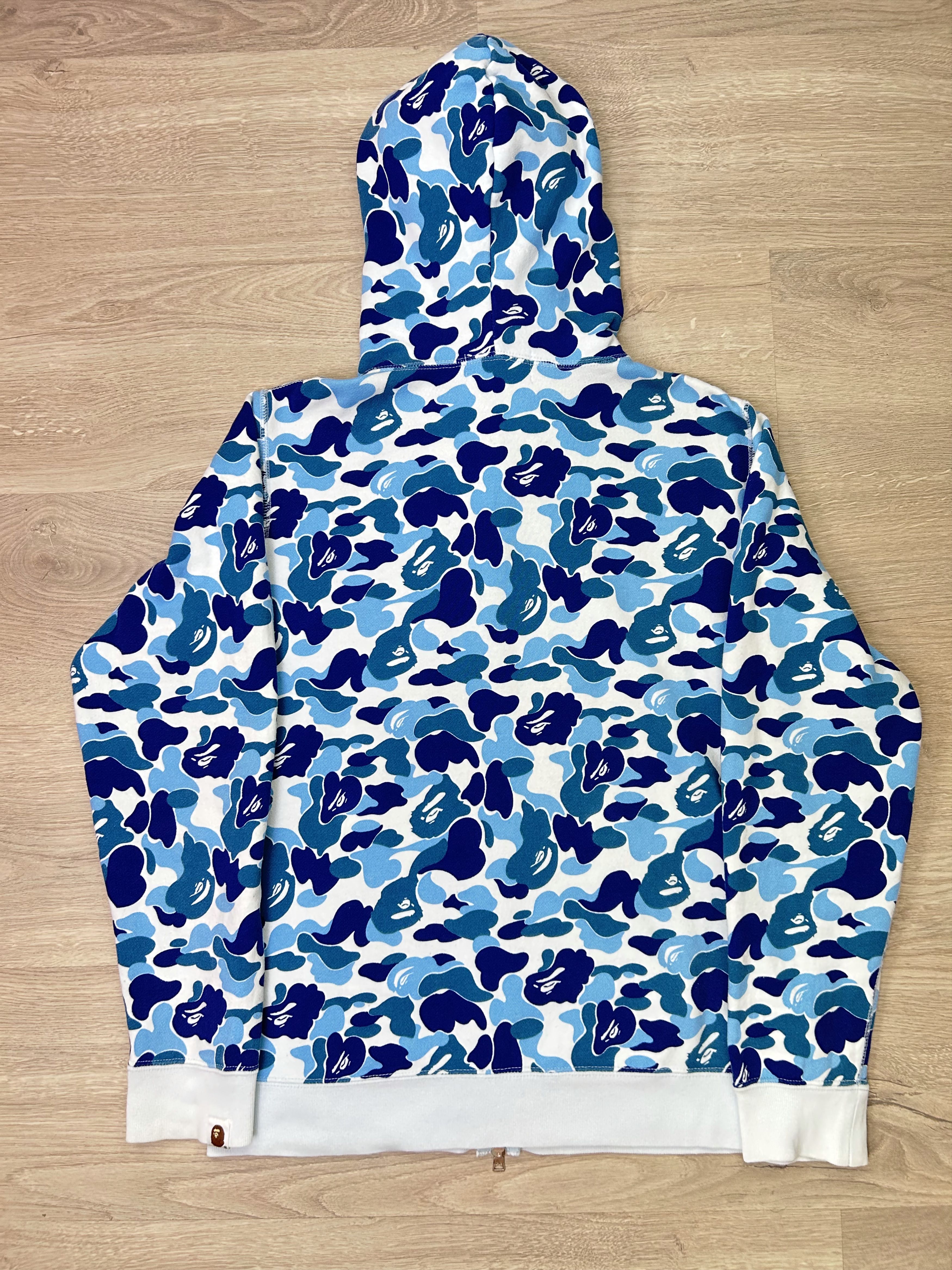 Bape BAPE LOGO ABC Camo Blue Full Zip Hoodie [Size S] Size S / US 4 / IT 40 - 5 Thumbnail