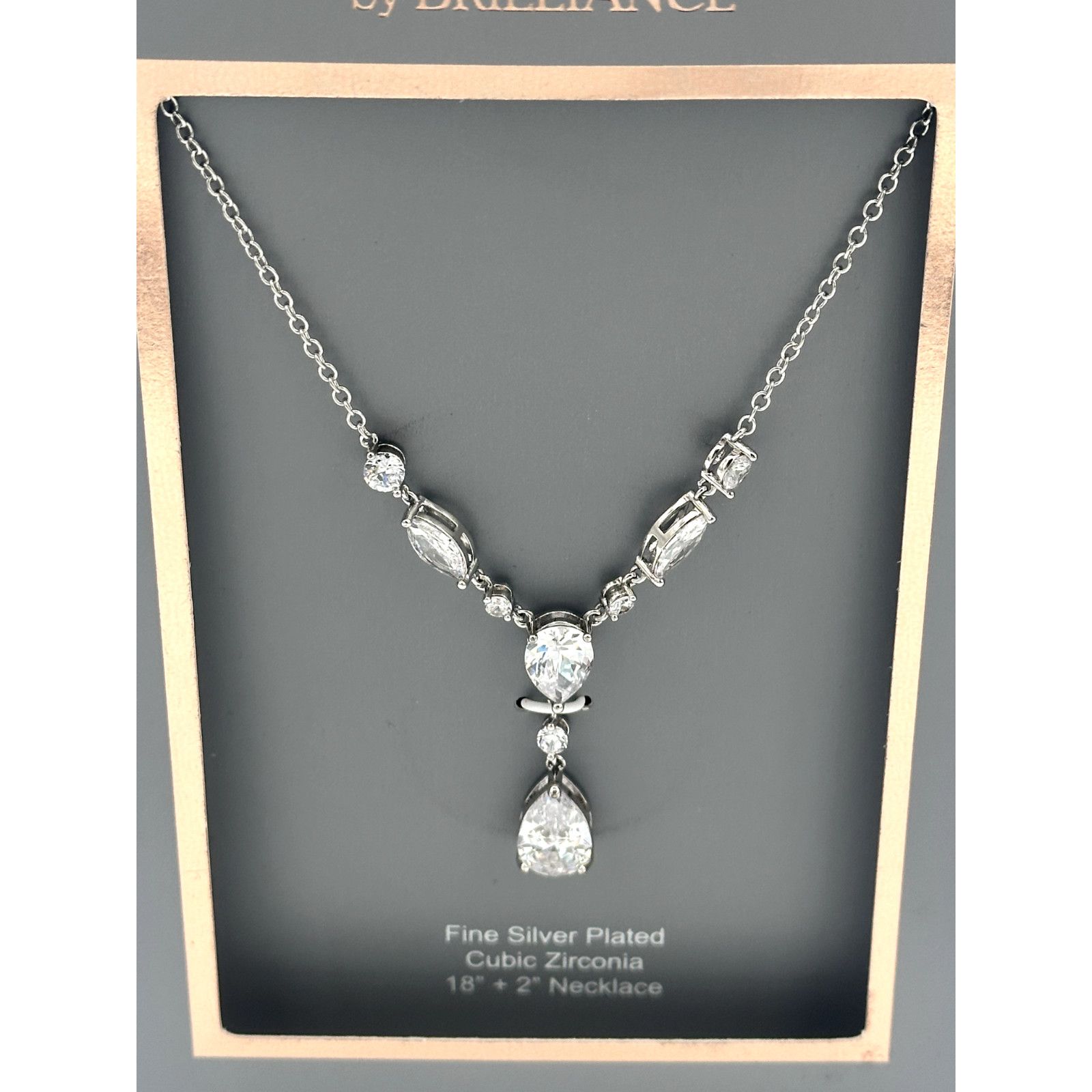 Other Believe by Brilliance Silver Plated Cubic Zirconia Necklace Size ONE SIZE - 1 Thumbnail