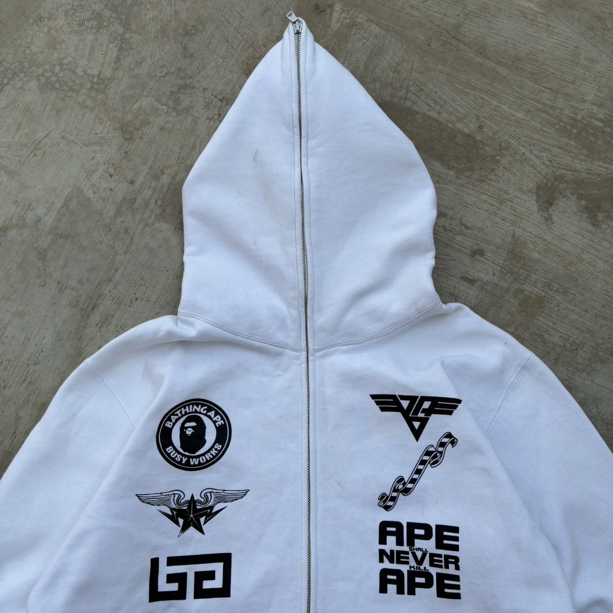 Bape Bape Logo Zip up Hoodie Size US XL / EU 56 / 4 - 2 Thumbnail