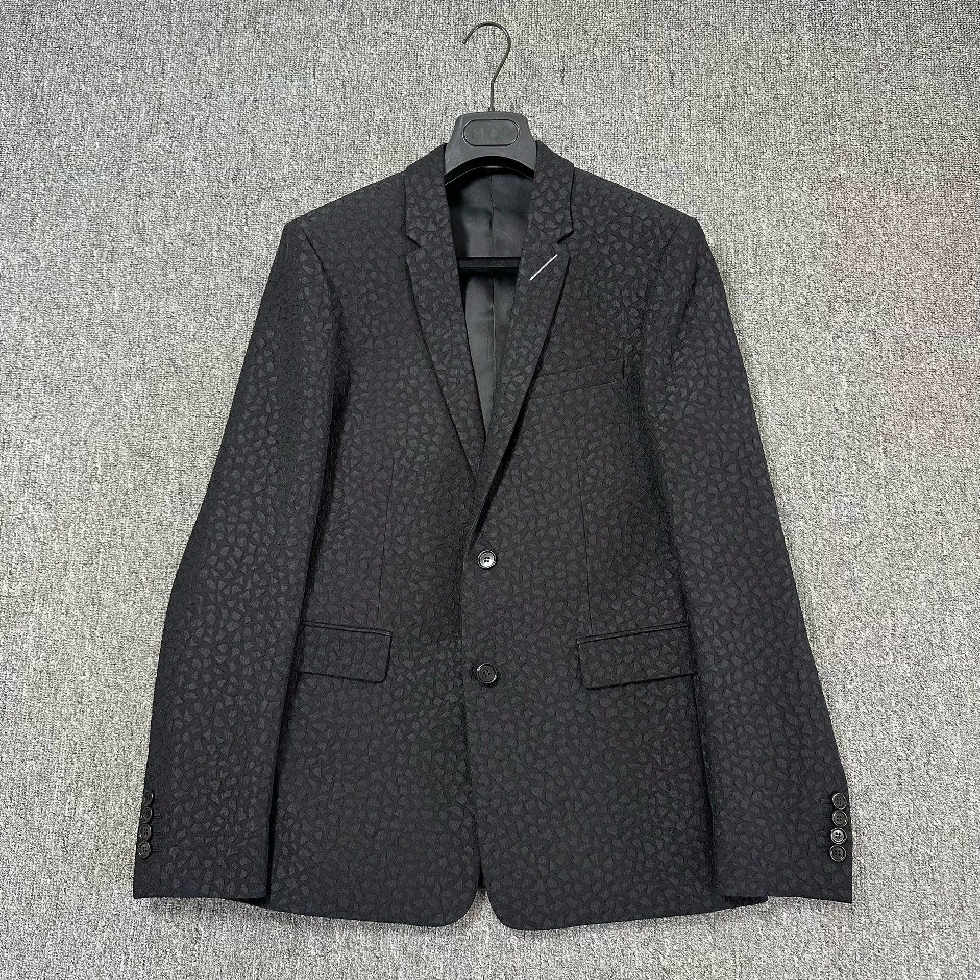Dior Black Textured Blazer with Button Closure Size US M / EU 48-50 / 2 - 1 Thumbnail