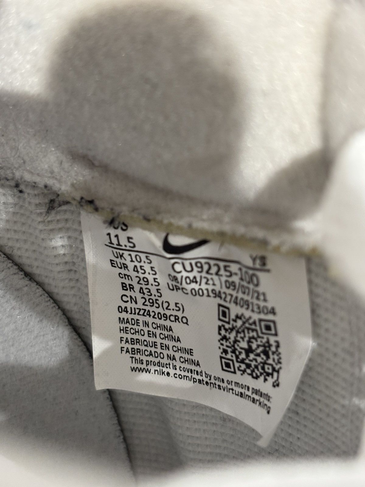 Nike × Supreme Nike Air Force 1 Low Supreme White Size: 11.5 Size US 11.5 / EU 44-45 - 8 Thumbnail