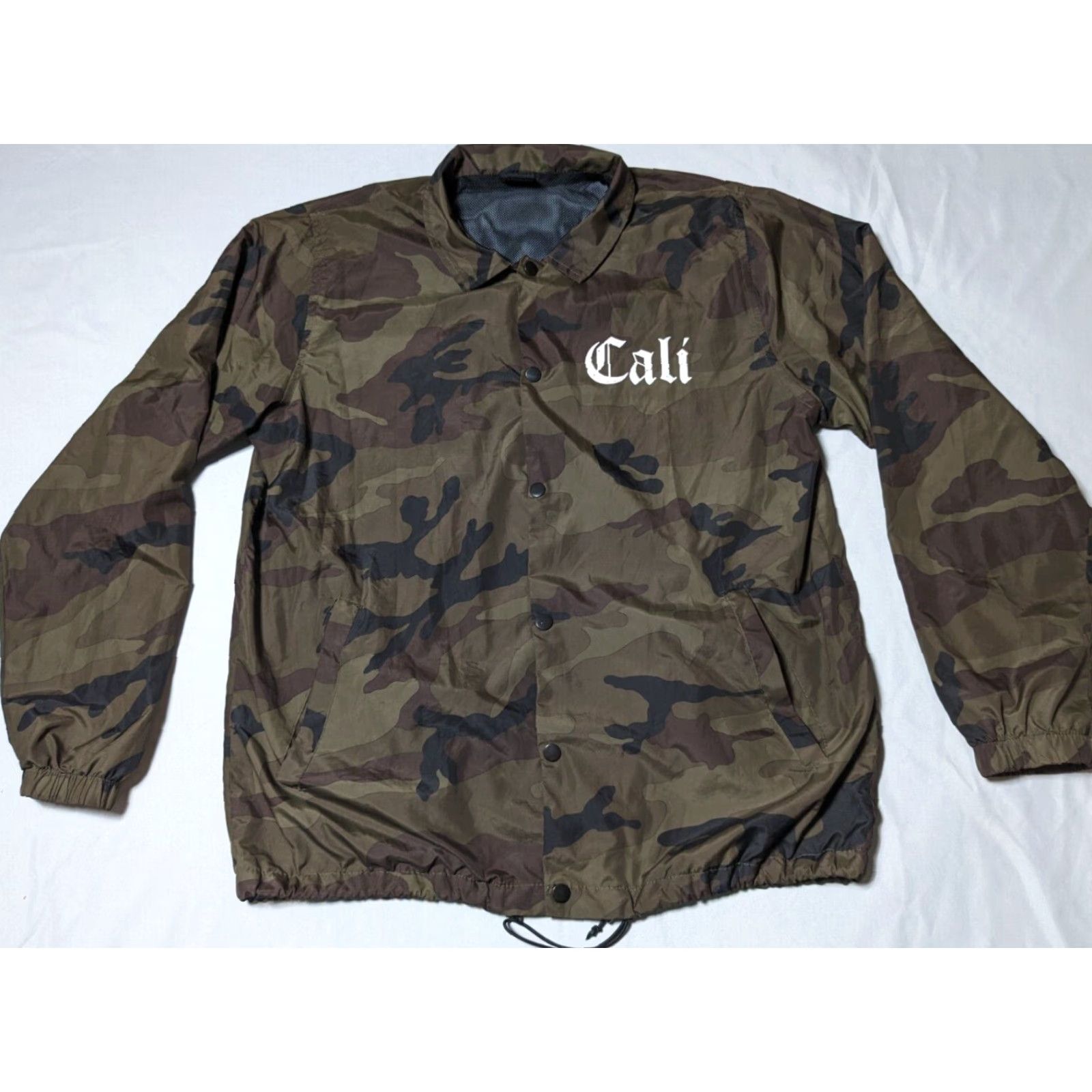 Vintage Molokai Surf Co. CALI Men M Camouflage Lined Windbreaker Jacket Snap Button Size US M / EU 48-50 / 2 - 3 Thumbnail