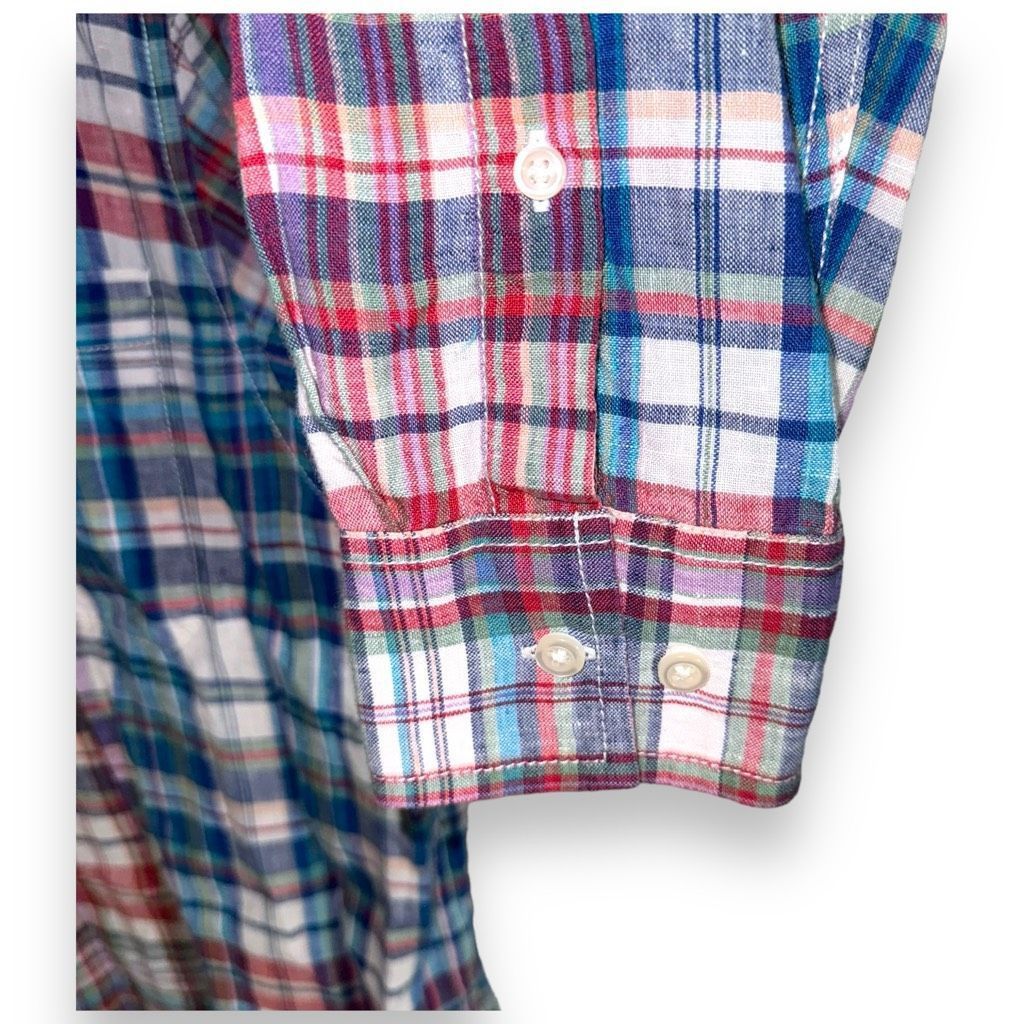 Tommy Bahama Plaid Tommy Bahama Linen Print Button Up Shirt Size LT Size US L / EU 52-54 / 3 - 7 Thumbnail