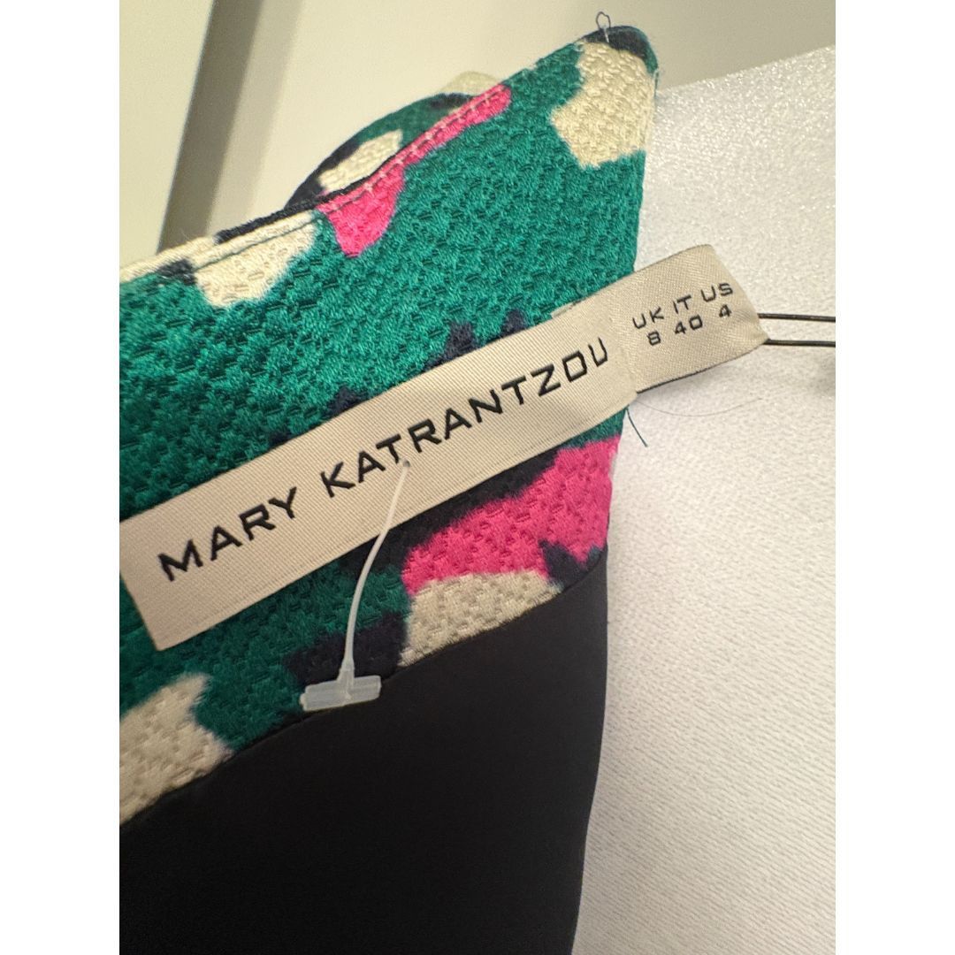 Mary Katrantzou Mary Katrantzou Green Floral Print Midi A-Line Dress Size S / US 4 / IT 40 - 11 Thumbnail