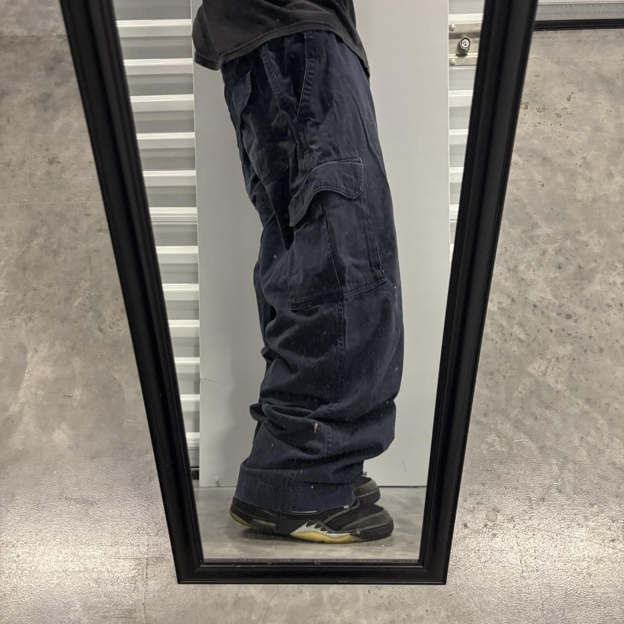 Japanese Brand × Vintage Crazy Vintage Y2K/2000s Baggy Navy Blue Streetwear Skater Style Cargo Pants! Size US 40 / EU 56 - 2 Thumbnail