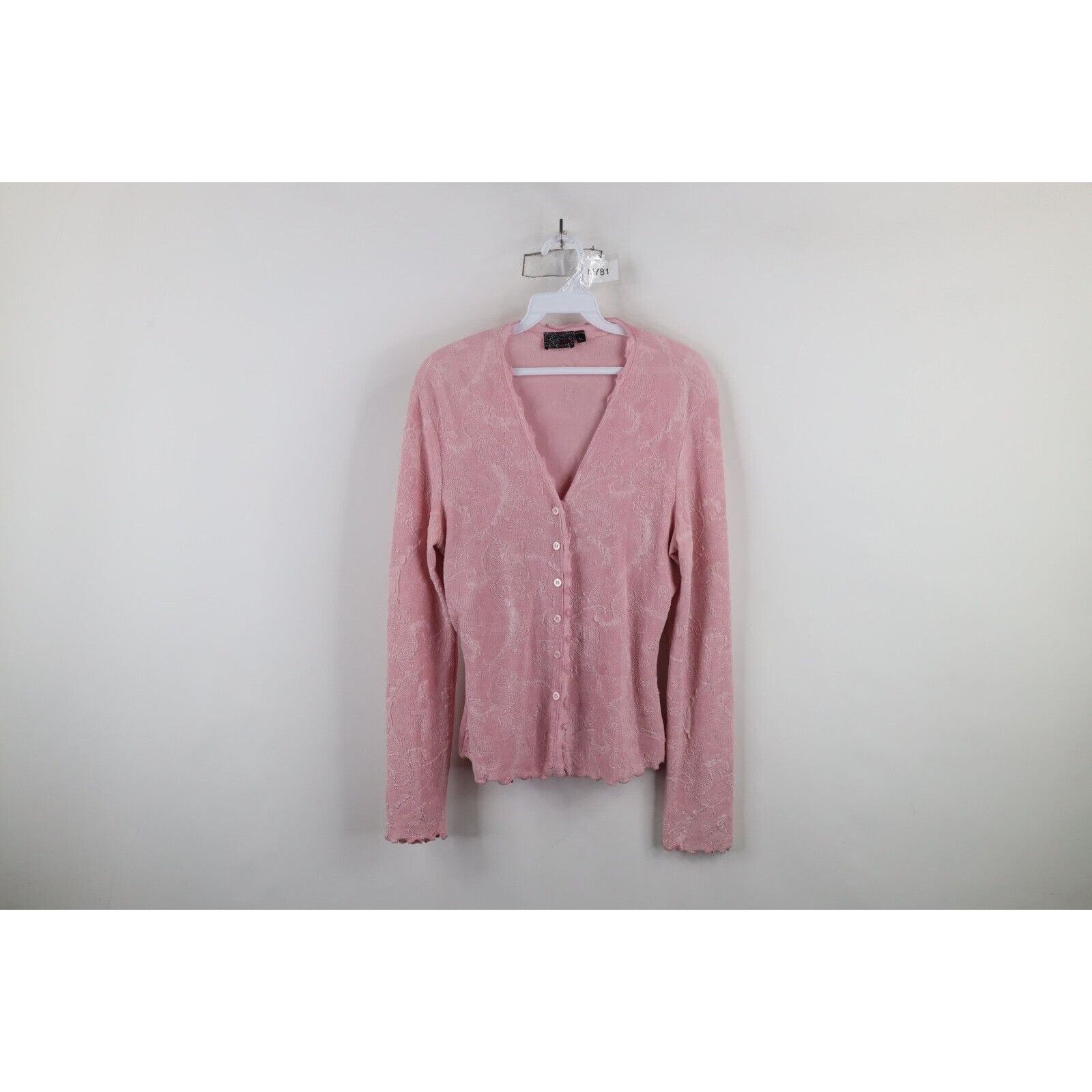 Vintage Vintage 90s Babydoll Bella Fairy Ruffled Cardigan Sweater Size XL / US 12-14 / IT 48-50 - 1 Thumbnail