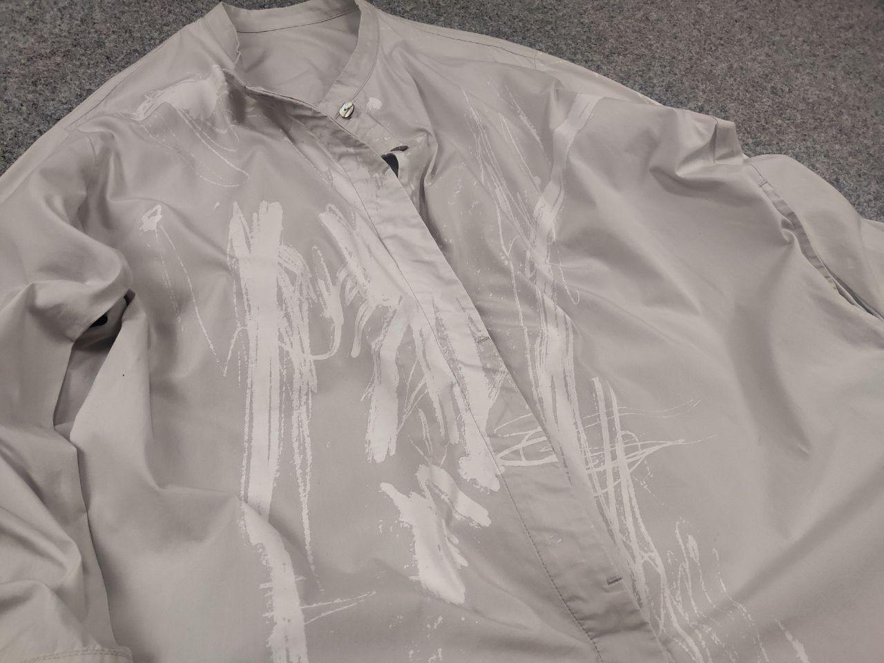 Japanese Brand Moyuru Japan blouse tunic button loose cut abstract print Size M / US 6-8 / IT 42-44 - 9 Thumbnail