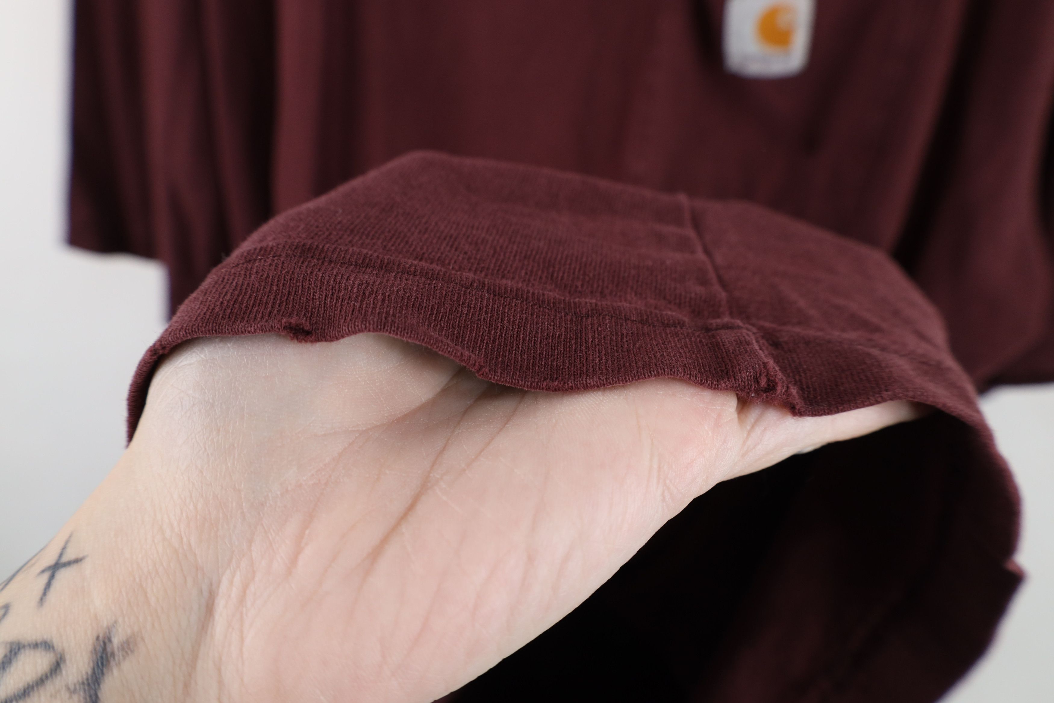 Carhartt Vintage Y2K Carhartt Baggy Short Sleeve T-Shirt Burgundy Size US XL / EU 56 / 4 - 10 Thumbnail