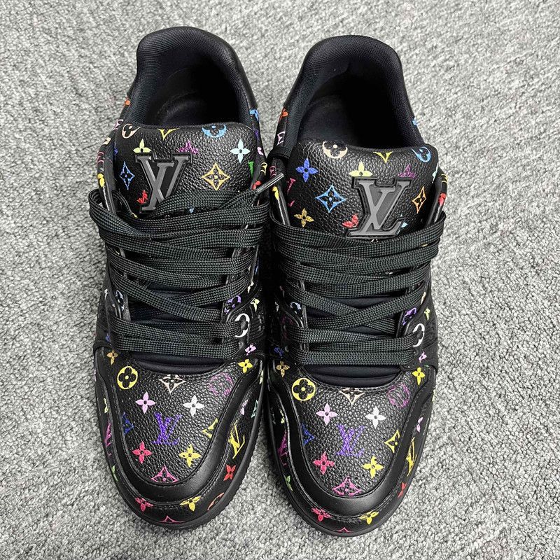 Louis Vuitton Takashi Murakami x Louis Vuitton Black Trainer Sneakers -25 Size US 9.5 / EU 42-43 - 2 Thumbnail