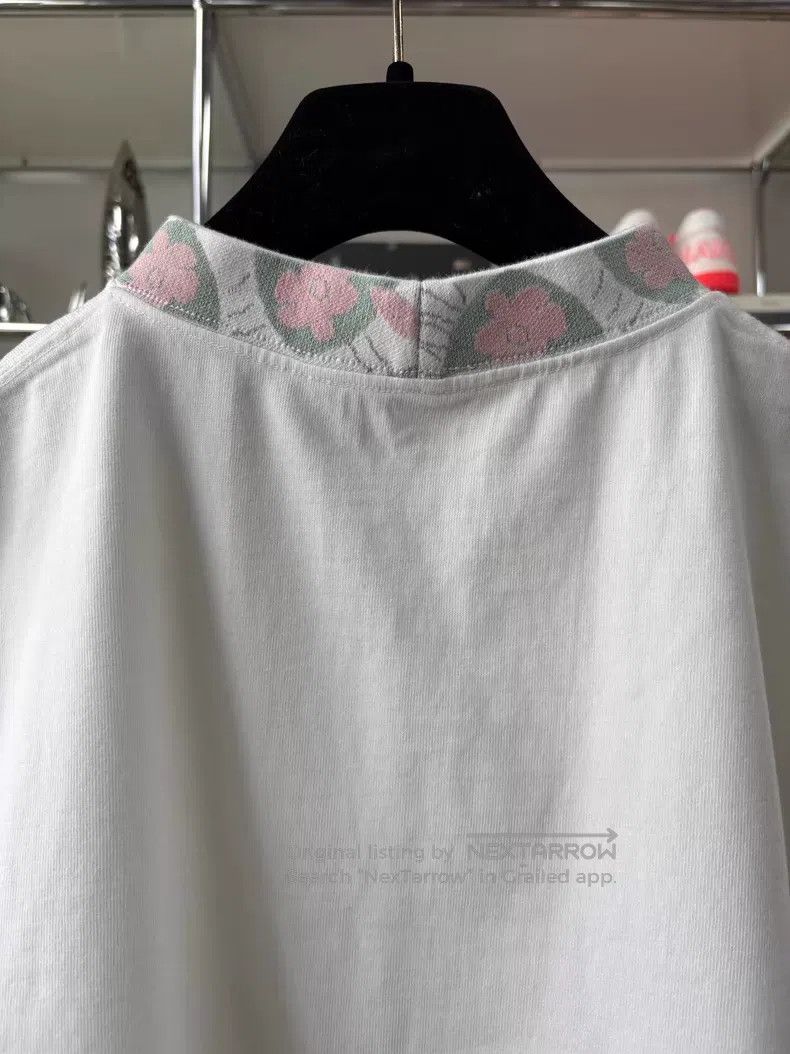 Dior Dior White logo embroidered floral print round-neck T-shir Size US M / EU 48-50 / 2 - 4 Thumbnail