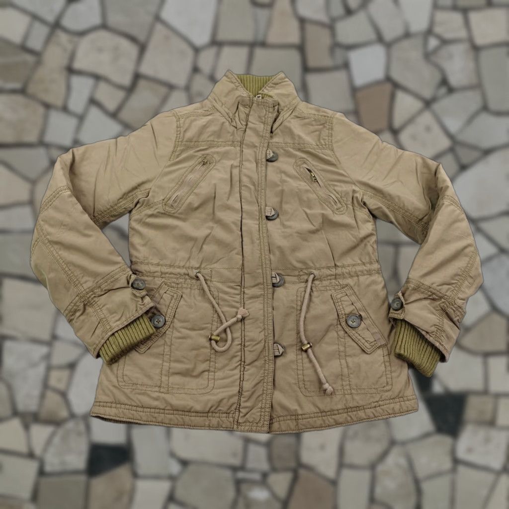 American Eagle Outfitters American Eagle Jacket Womens Medium Tan Quilted Lined Parka Field Coat Size M / US 6-8 / IT 42-44 - 1 Thumbnail
