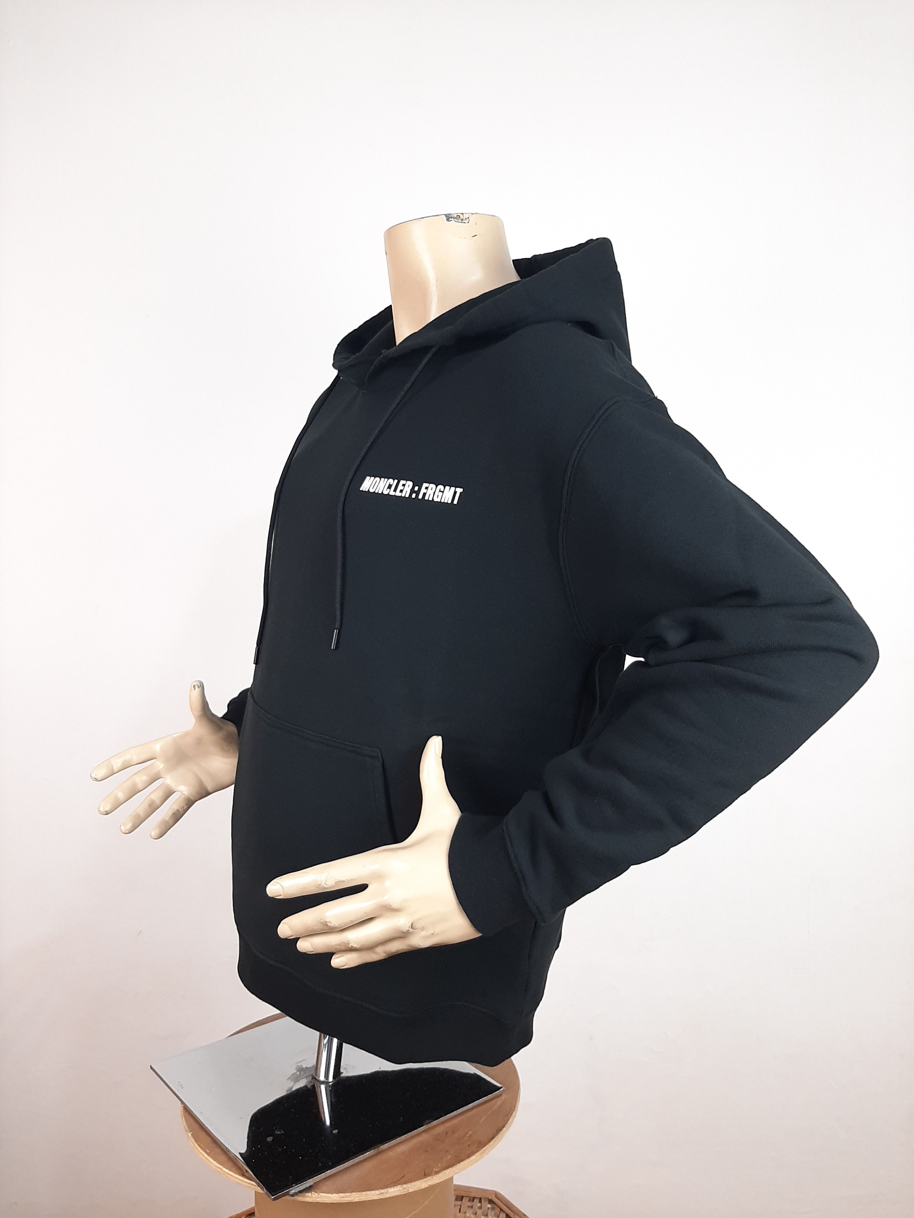 Moncler x Fragment Logo Hoodie Black Men's Size M