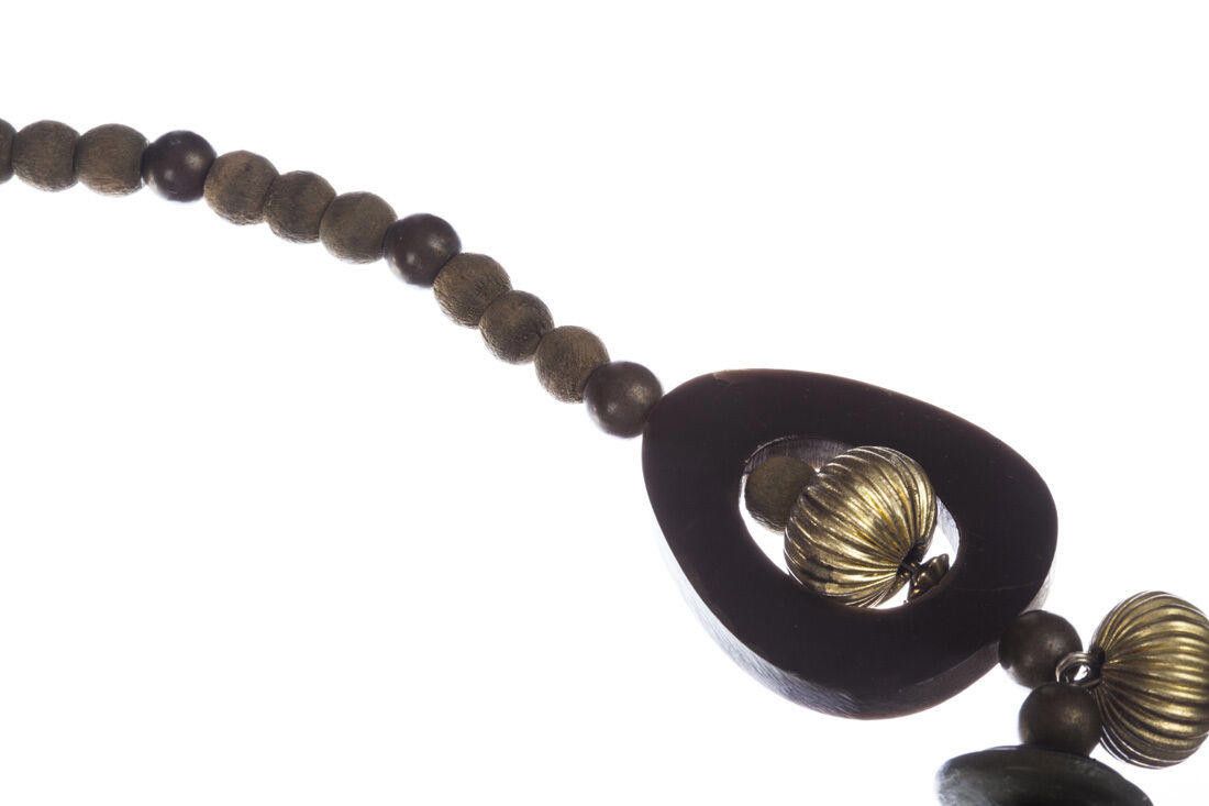 Designer African Wood Safari Bead Charm Necklace Size ONE SIZE - 5 Thumbnail