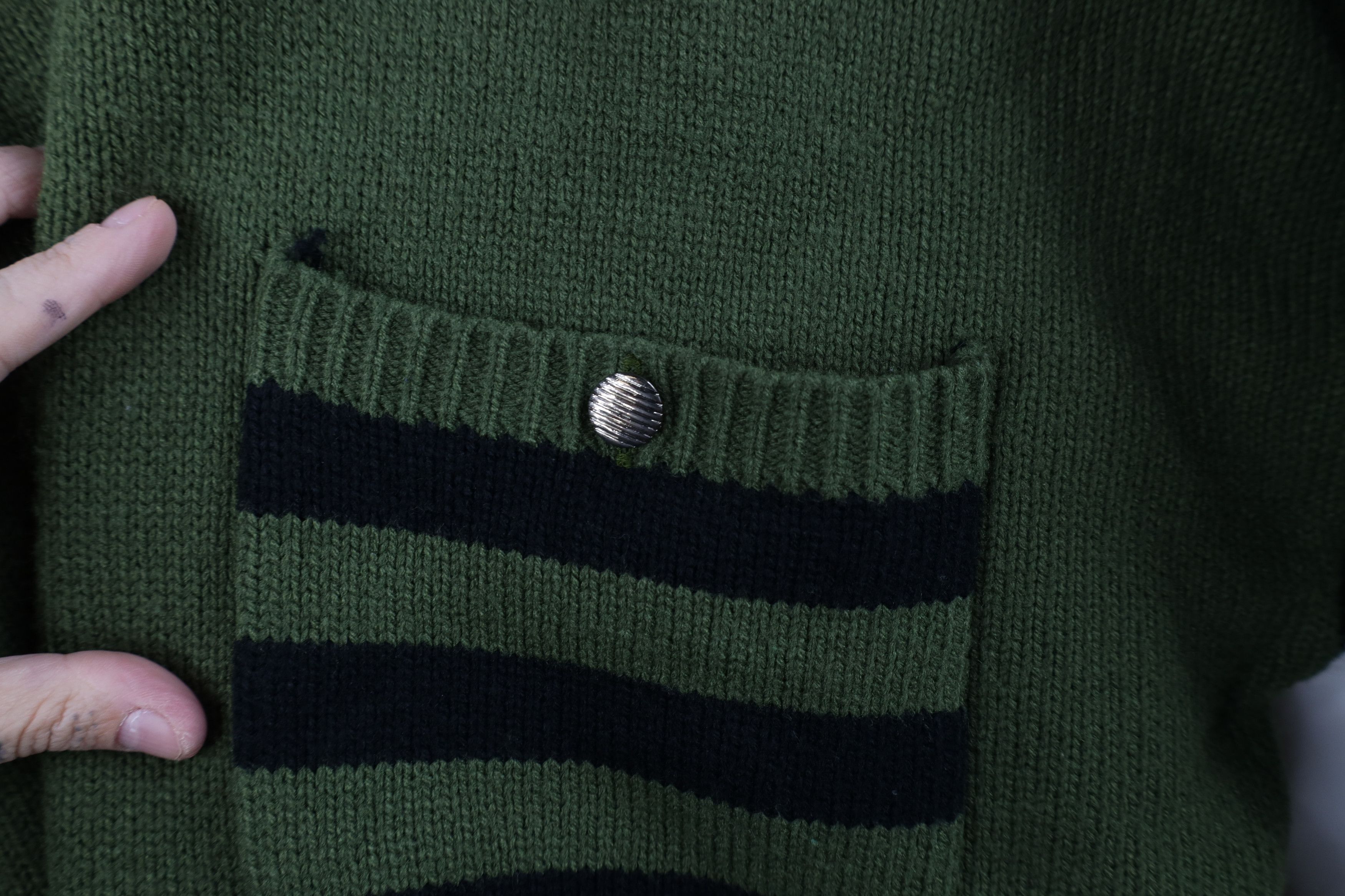 Vintage Vintage 90s Streetwear Zip Mock Neck Knit Pullover Sweater Size 3XL / US 20-22 - 4 Thumbnail