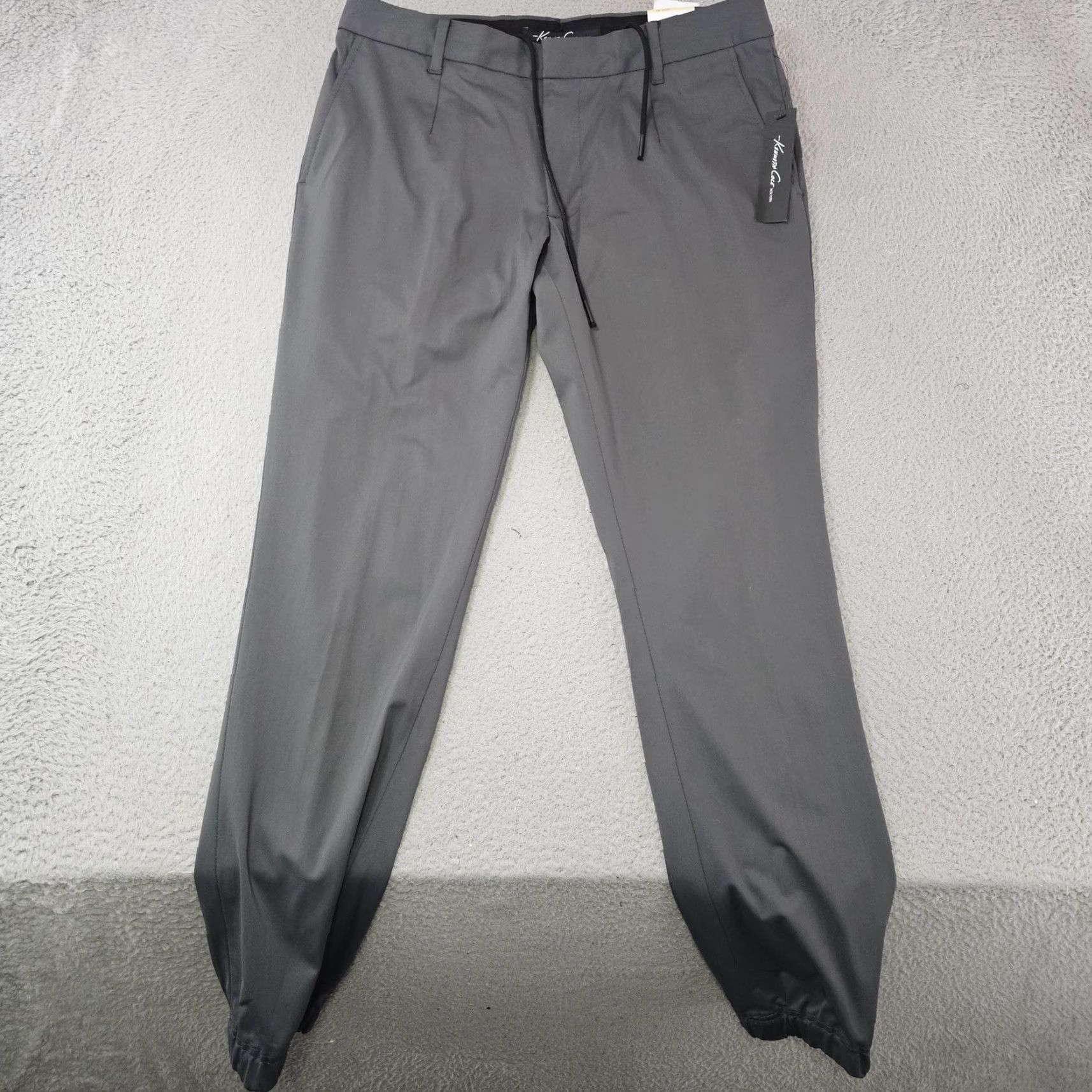 Kenneth Cole Kenneth Cole New York Pants Mens 30 Gray Jogger Dress Trouser Cuffed Drawstring Pants Size US 30 / EU 46 - 2 Thumbnail
