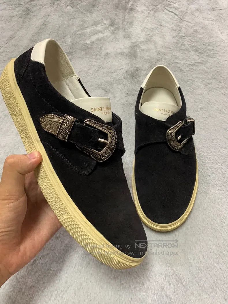Saint Laurent Paris Saint Laurent Paris Carved Suede Board Shoes Size US 8.5 / EU 41-42 - 2 Thumbnail