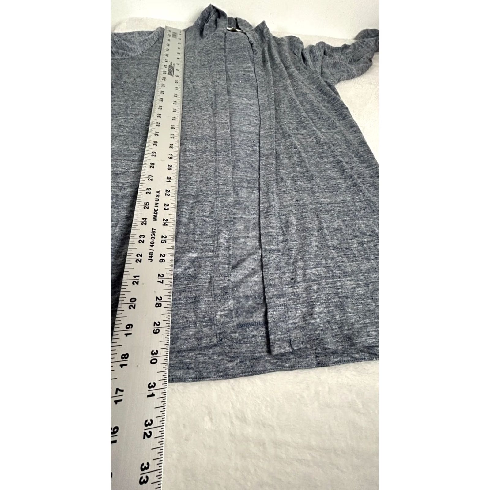 Cynthia Rowley Cynthia Rowley Womens Gray Hooded Open Front Linen Cardigan Medium Lightweight Shirt Womens M Gray Cardigan Hooded Open Front Linen Lightweight Size M / US 6-8 / IT 42-44 - 7 Thumbnail