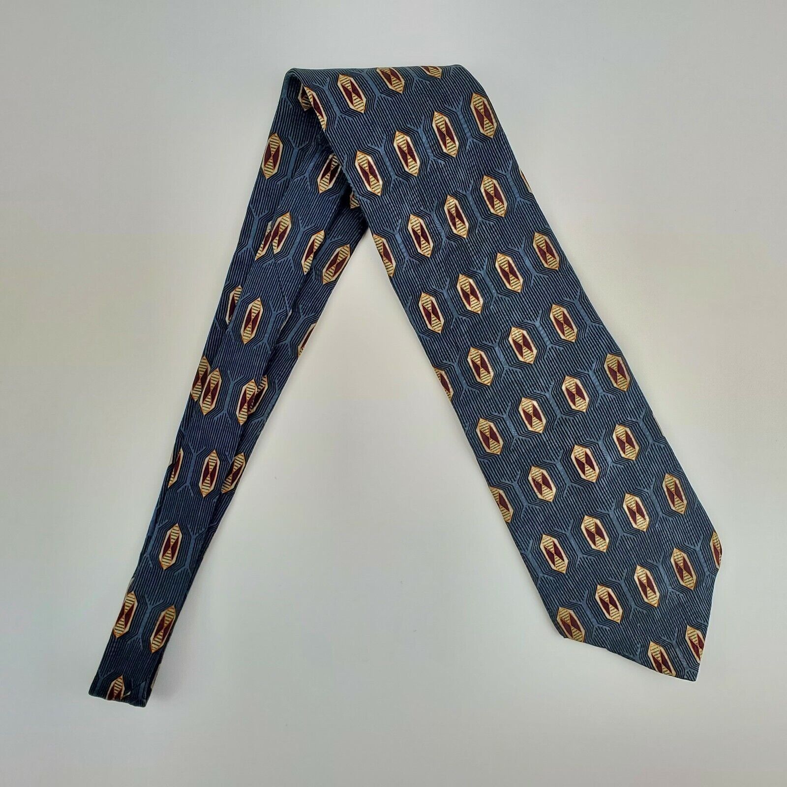 Croft & Barrow Croft & Barrow Blue Geometric Silk Tie Wide Size ONE SIZE - 6 Thumbnail