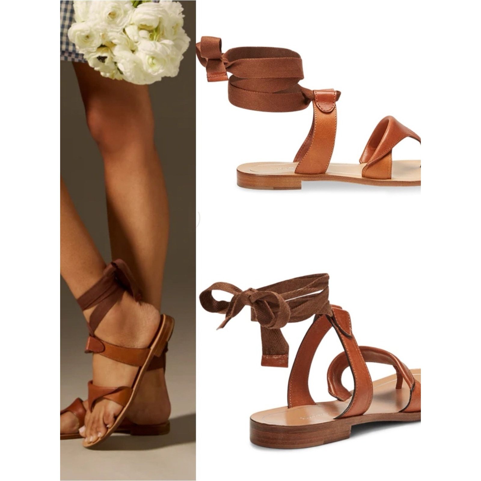 Sarah Flint Sarah Flint $295 Grear Saddle Grecian Lace Up Sandal 7 Size US 7 / IT 37 - 10 Thumbnail