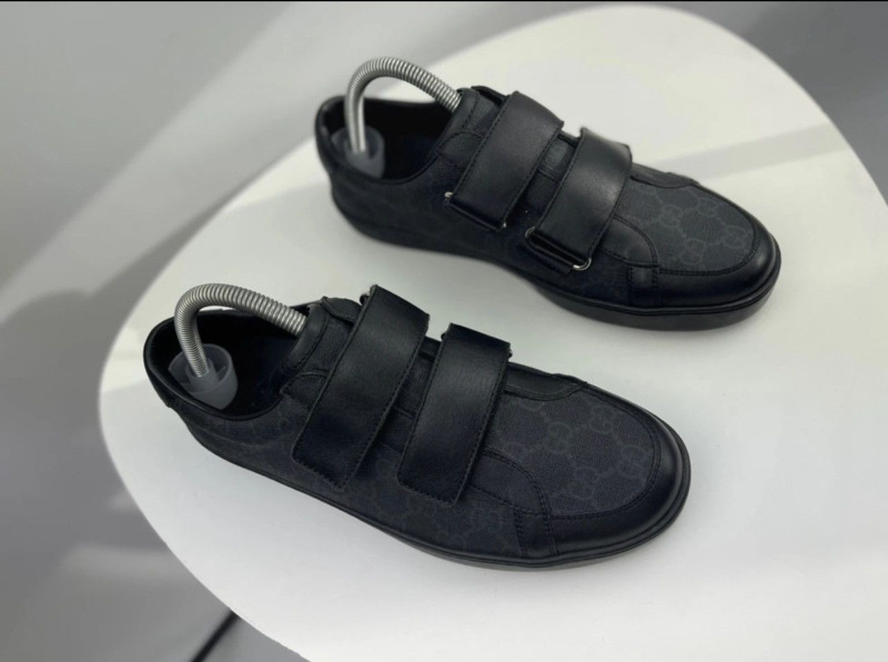 Gucci Gucci Supreme Canvas And Leather Double Velcro Ace Sneakers Size US 5 / EU 37 - 8 Thumbnail