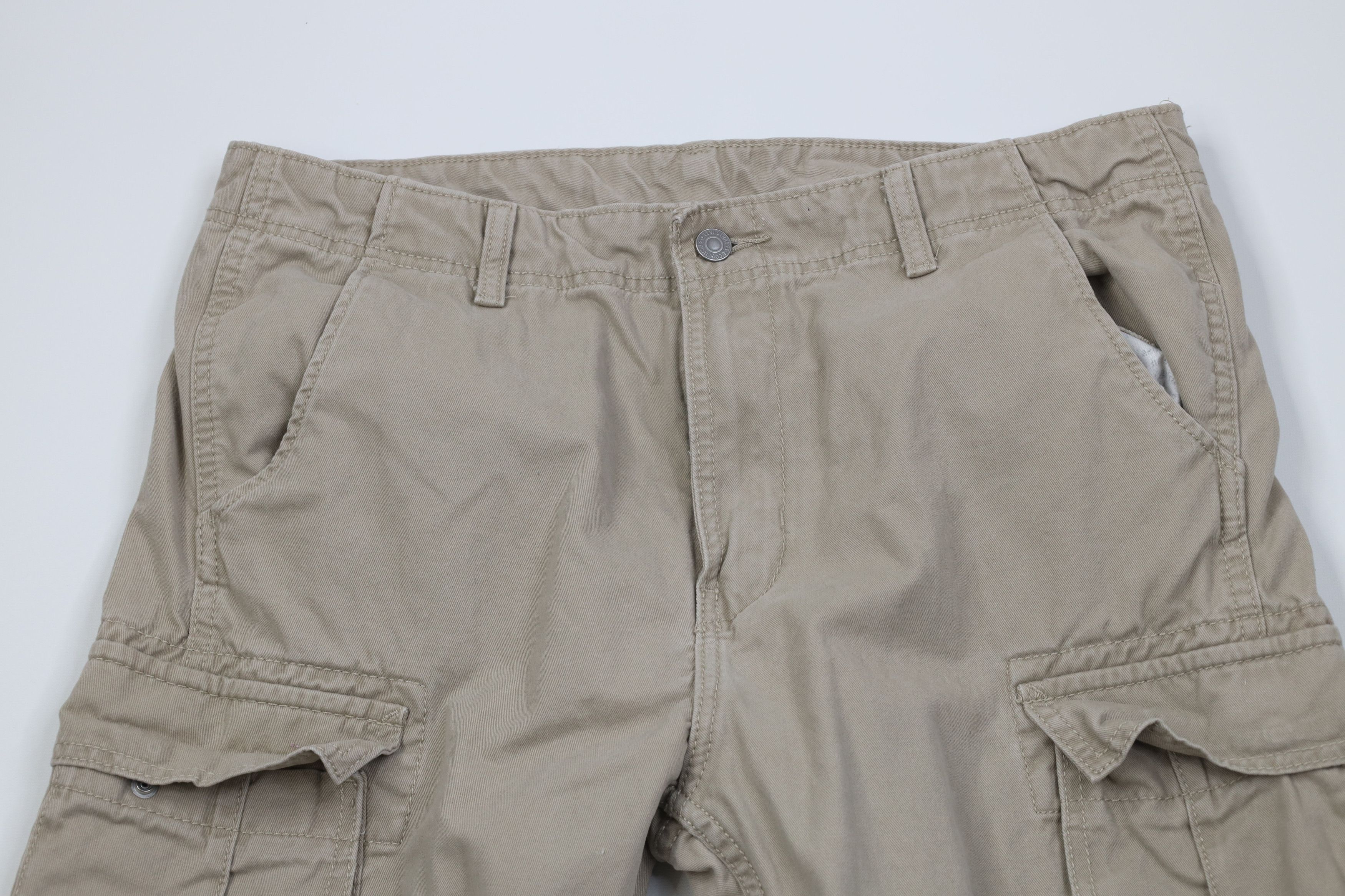 Levi's Vintage Y2K Levis Loose Wide Leg Cargo Pants Beige Cotton Size US 34 / EU 50 - 2 Thumbnail
