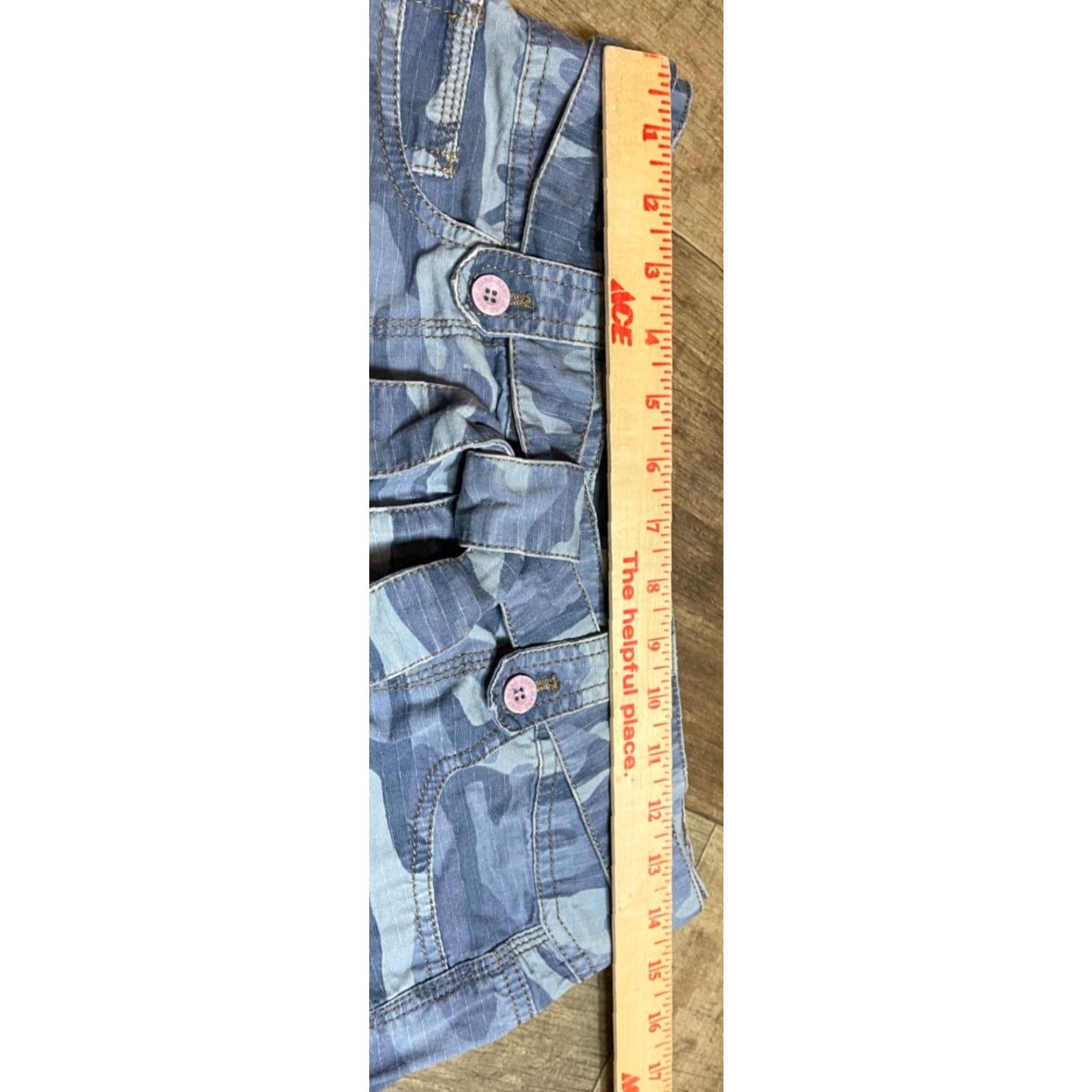 DKNY DKNY Jeans Outfit Tank Top Womens Small & Shorts 28x11 Blue Camo Camouflage Size S / US 4 / IT 40 - 3 Thumbnail
