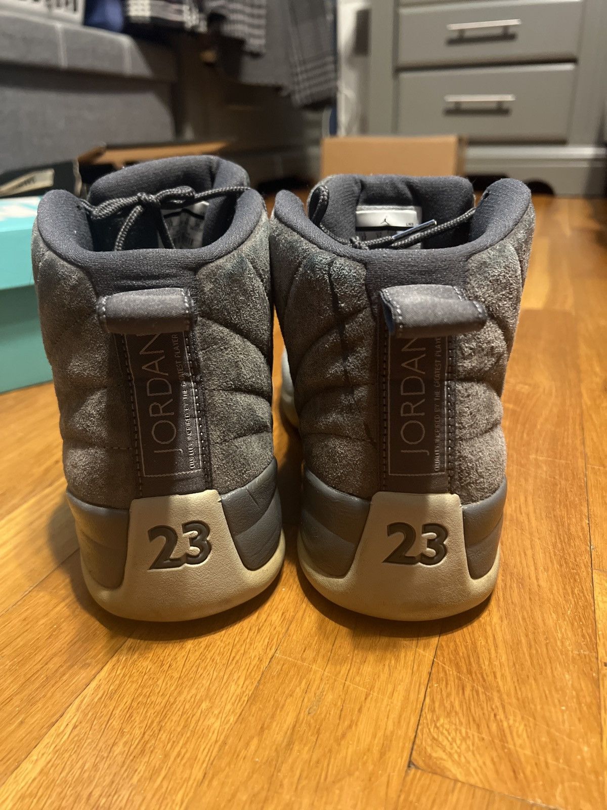 Jordan Brand Jordan 12 Retro Dark Grey Size US 12 / EU 45 - 5 Thumbnail