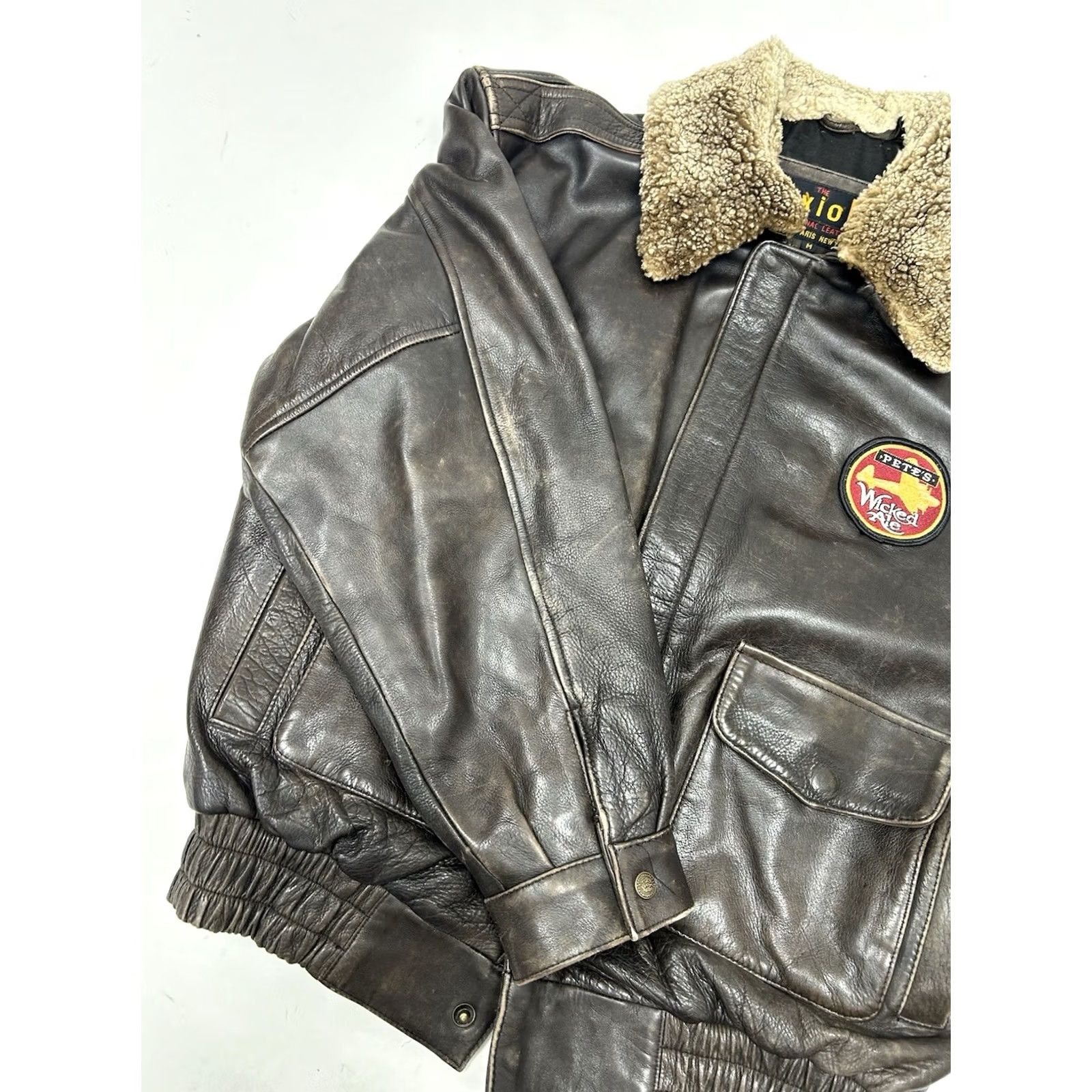 Vintage VINTAGE Pete’s Wicked Ale Leather Jacket Beer Brewery 90s USA Medium Size US M / EU 48-50 / 2 - 5 Thumbnail