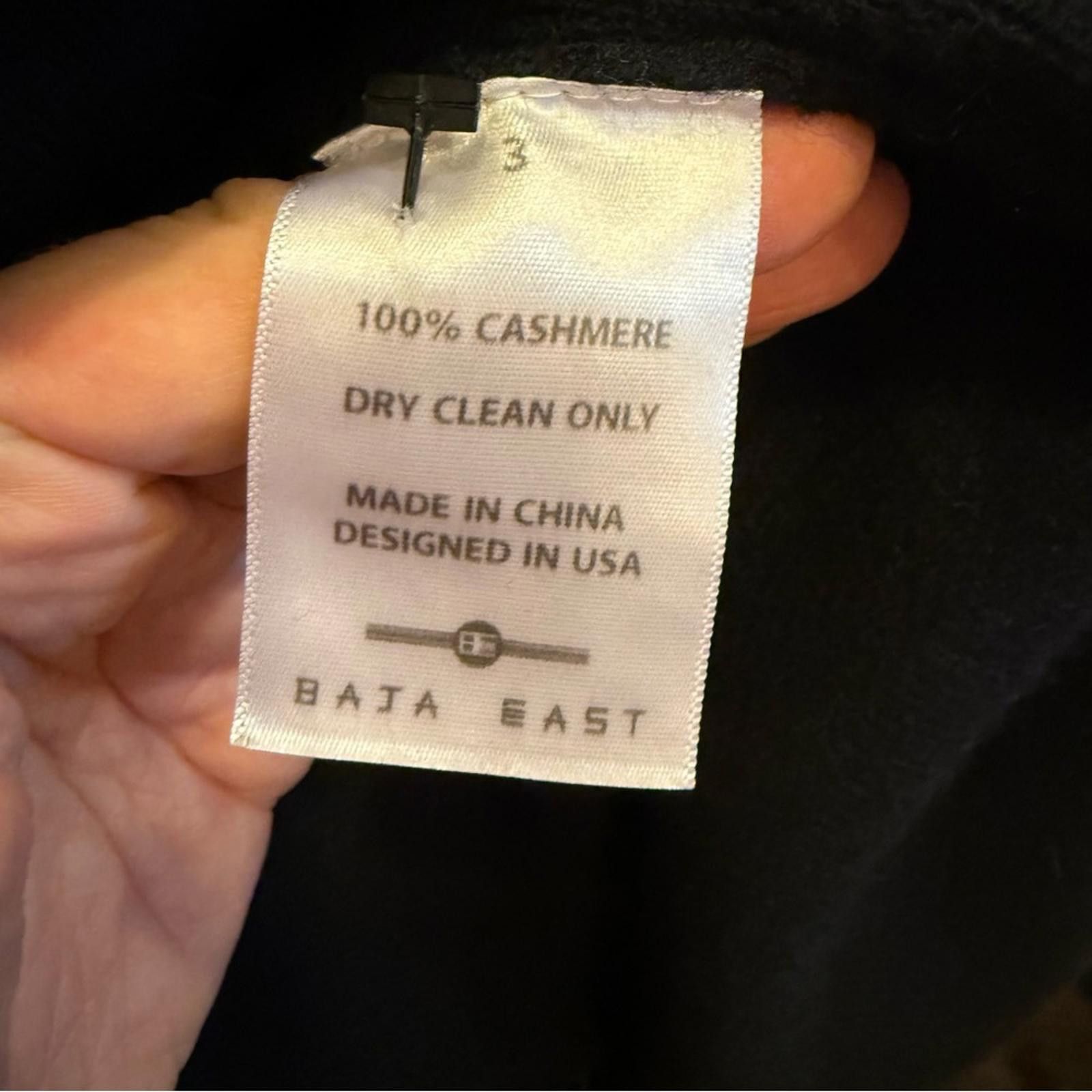 Baja East Baja East Black Cashmere Hooded Zip Front Cardigan Sz 3 Size XL / US 12-14 / IT 48-50 - 8 Thumbnail