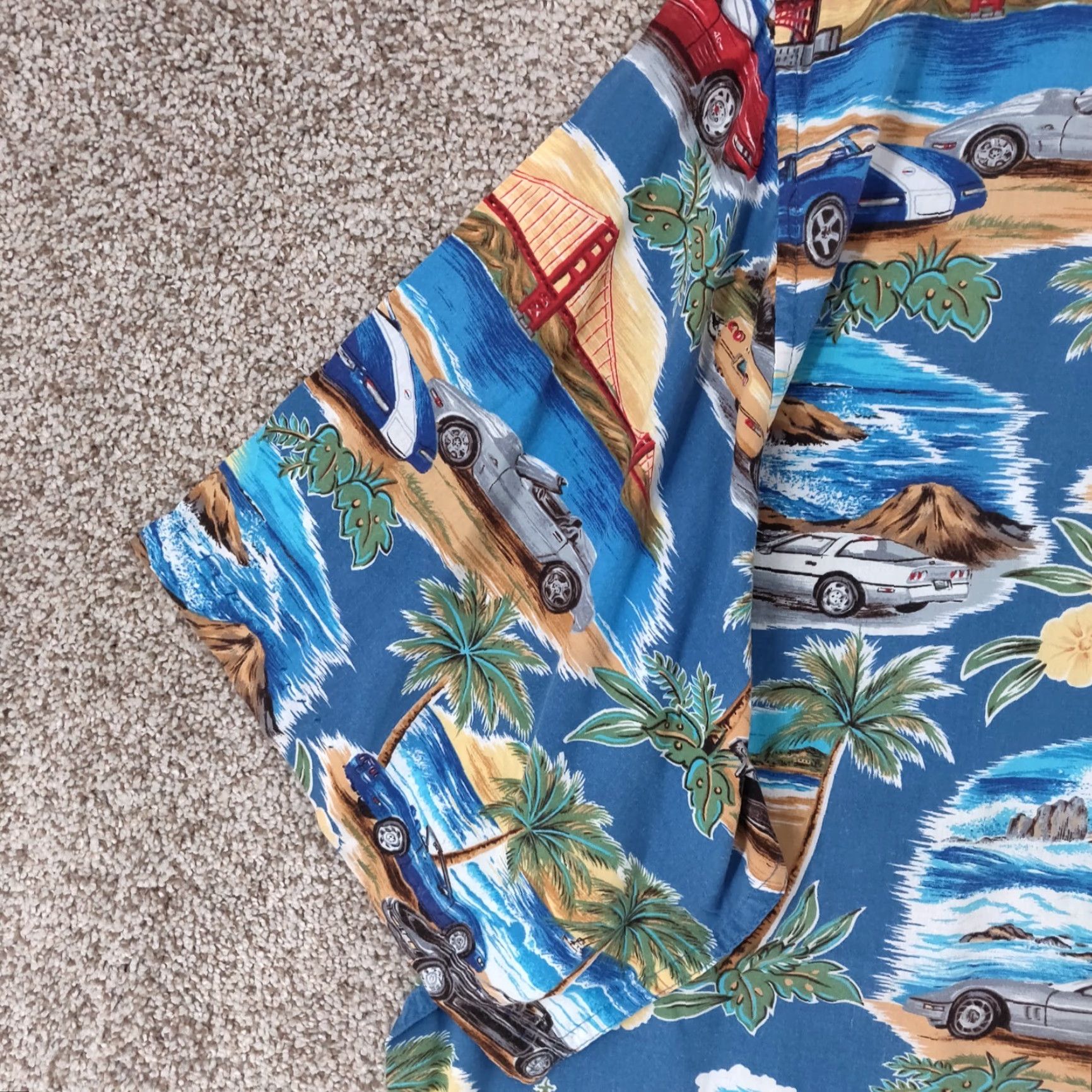 Reyn Spooner VINTAGE Reyn Spooner Hawaiian Shirt Mens 2XL 2XL Floral Cars Palm Trees Button-Up Shirt Size US XXL / EU 58 / 5 - 3 Thumbnail