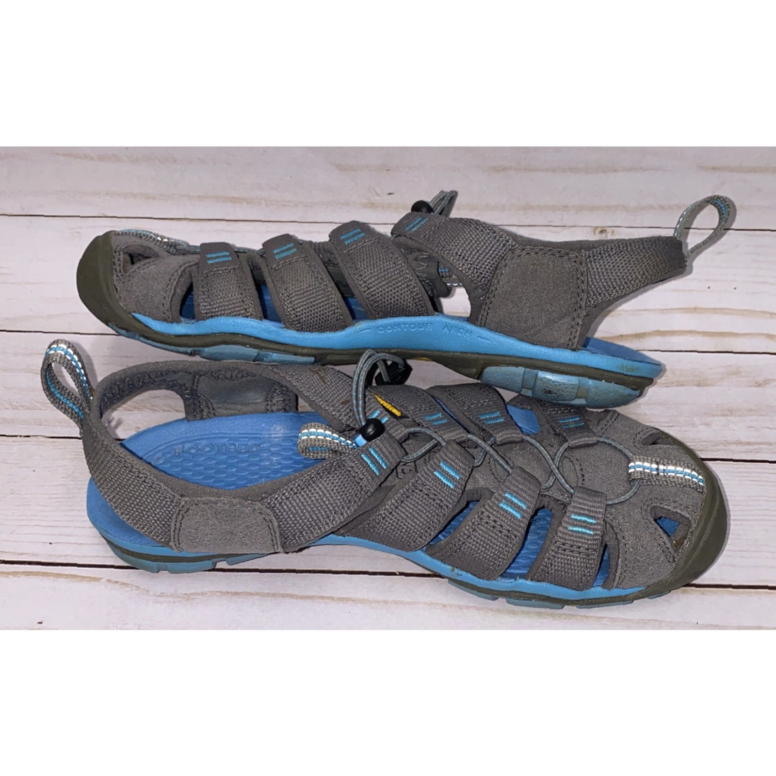 KEEN KEEN Women's Gray Pull Tightener Athletic Sandals Size 7 EU 37.5 Flat Size US 4.5 / IT 34.5 - 4 Thumbnail