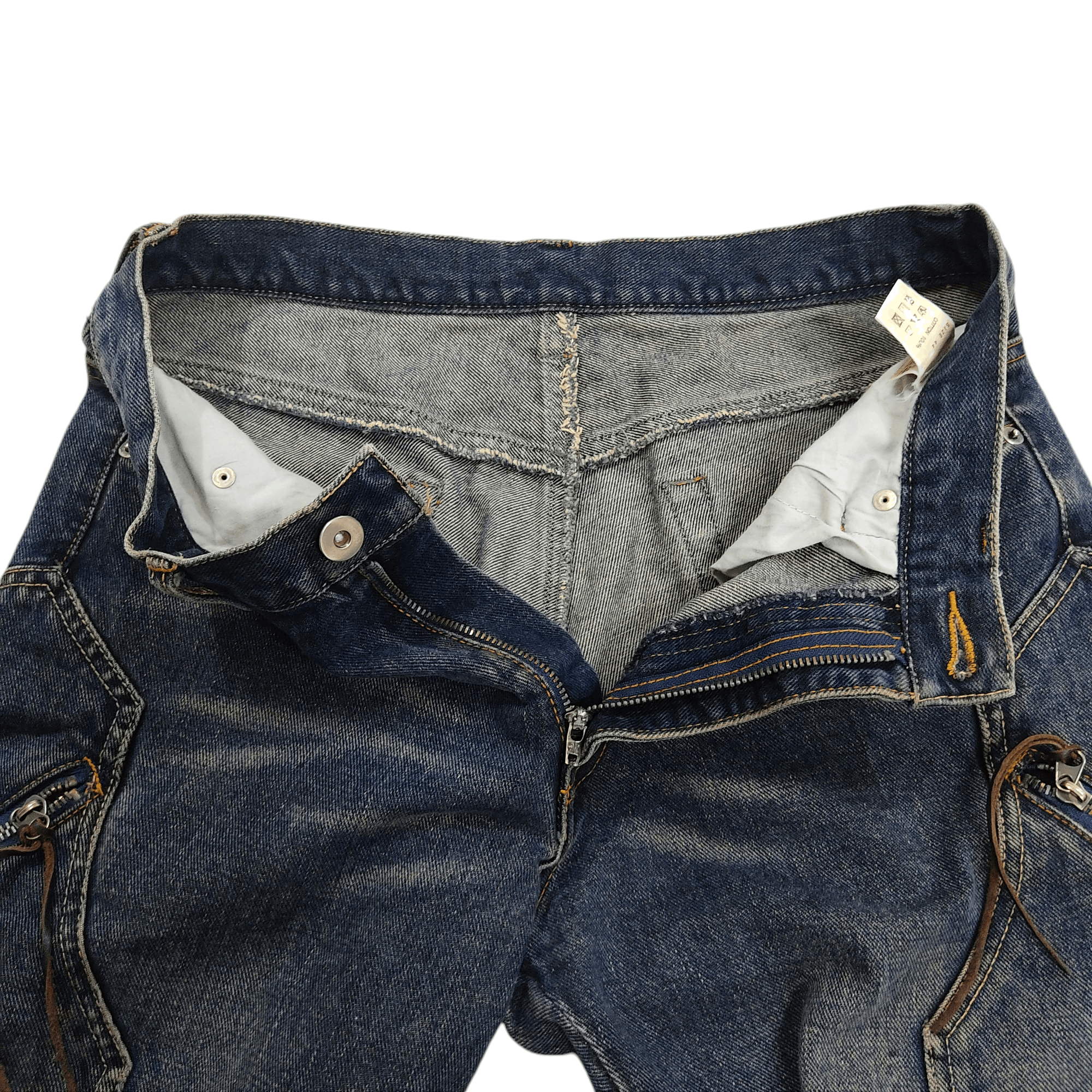 Beauty Beast CUSTOM CULTURE Patchwork Flare Denim Pants Size US 31 - 7 Thumbnail