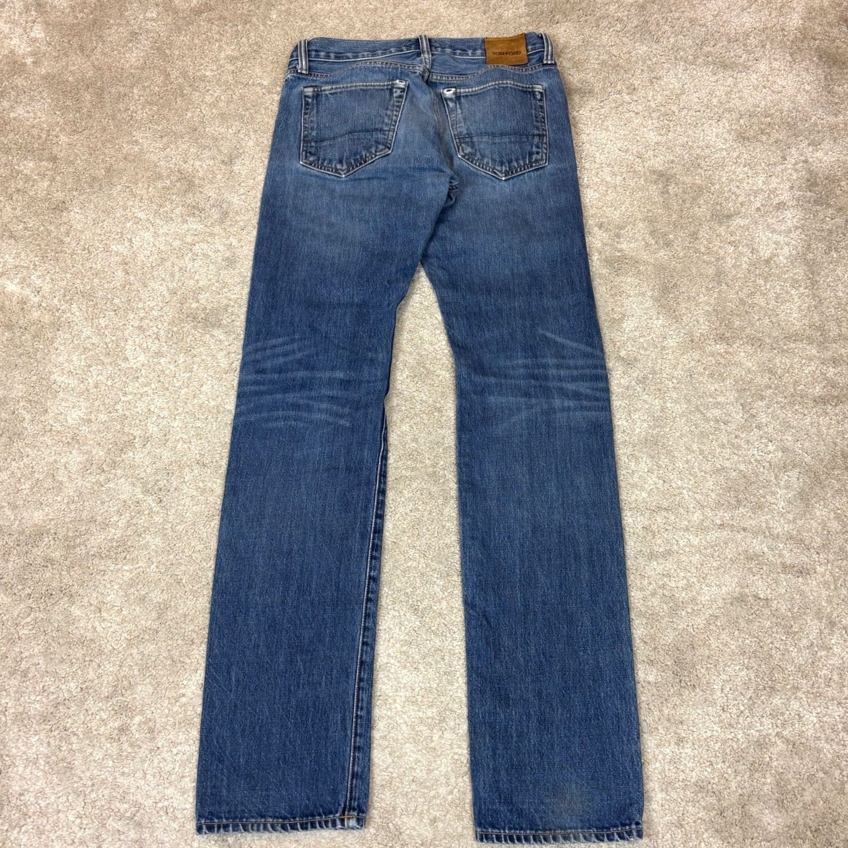 Tom Ford Tom Ford Jeans Straight Selvedge Mens 28x33 Quiet Luxury TFD002 Blue Regular 28 33 Mens Jeans Size US 28 / EU 44 - 4 Thumbnail