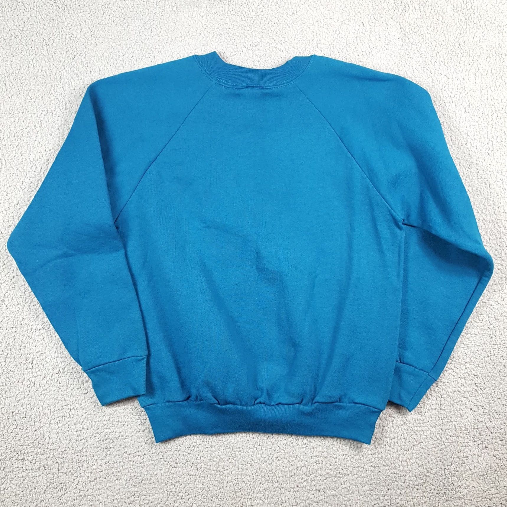 Fruit Of The Loom VINTAGE 90s Plain Blank Fleece Raglan Womens Medium Crewneck Sweatshirt Pullover Nike? Size M / US 6-8 / IT 42-44 - 6 Thumbnail