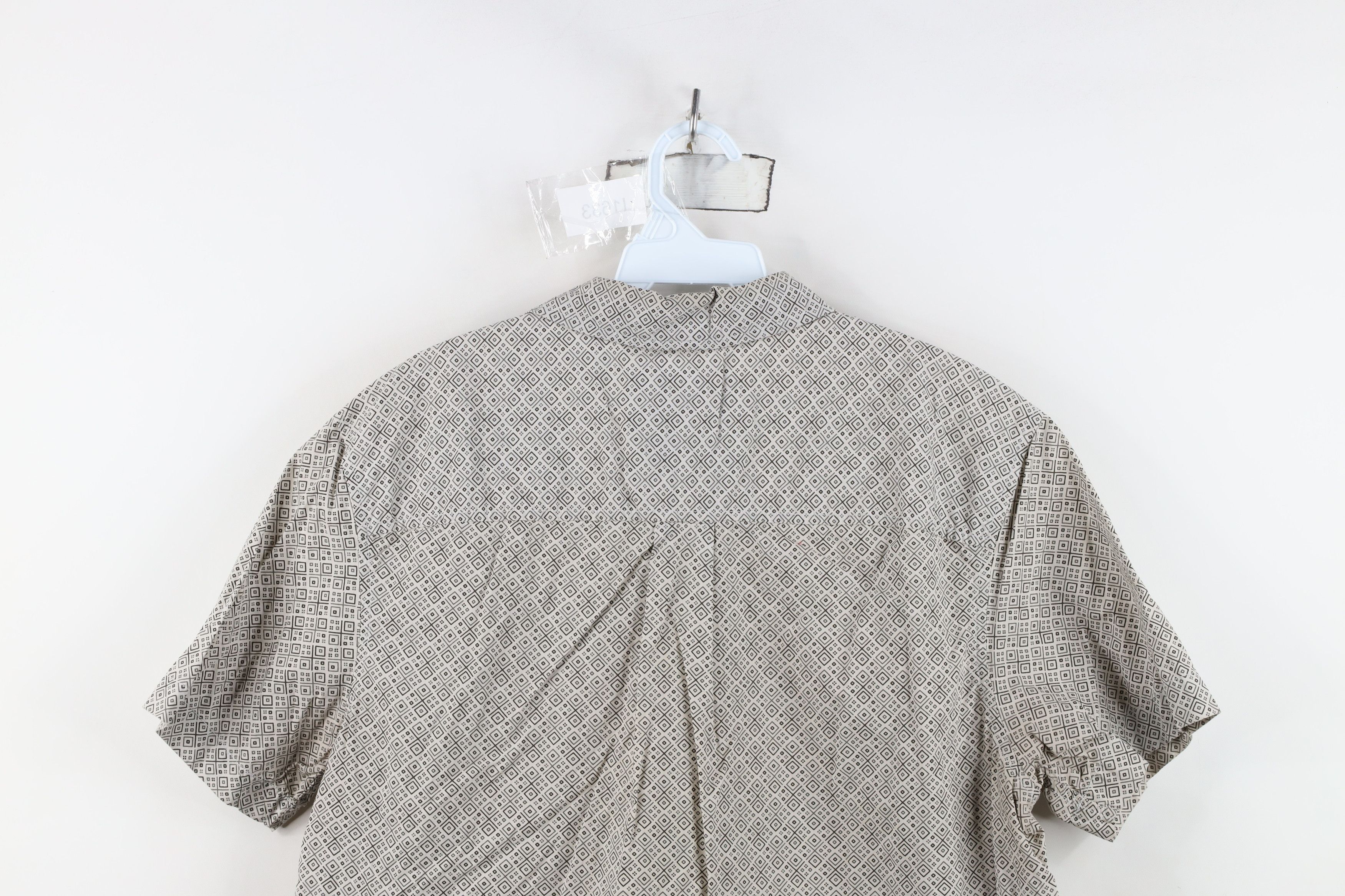 Prana prAna Geometric Diamond Short Sleeve Collared Button Shirt Size US M / EU 48-50 / 2 - 12 Thumbnail