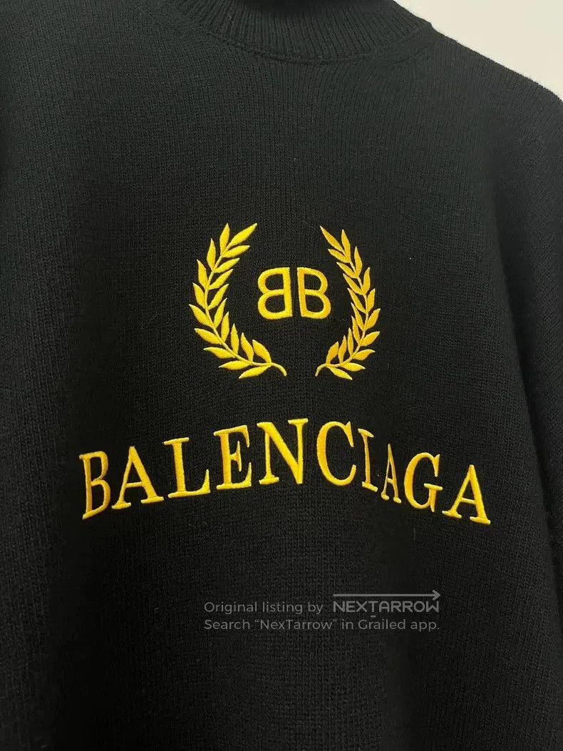 Balenciaga Balenciaga Black embroidered turtleneck sweater Size US XS / EU 42 / 0 - 3 Thumbnail