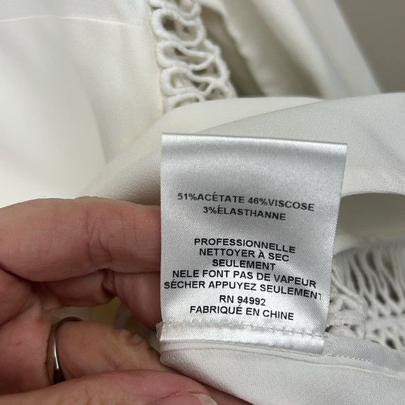 Jonathan Simkhai JONATHAN SIMKHAI ivory V neck satin pull over Size S / US 4 / IT 40 - 7 Thumbnail