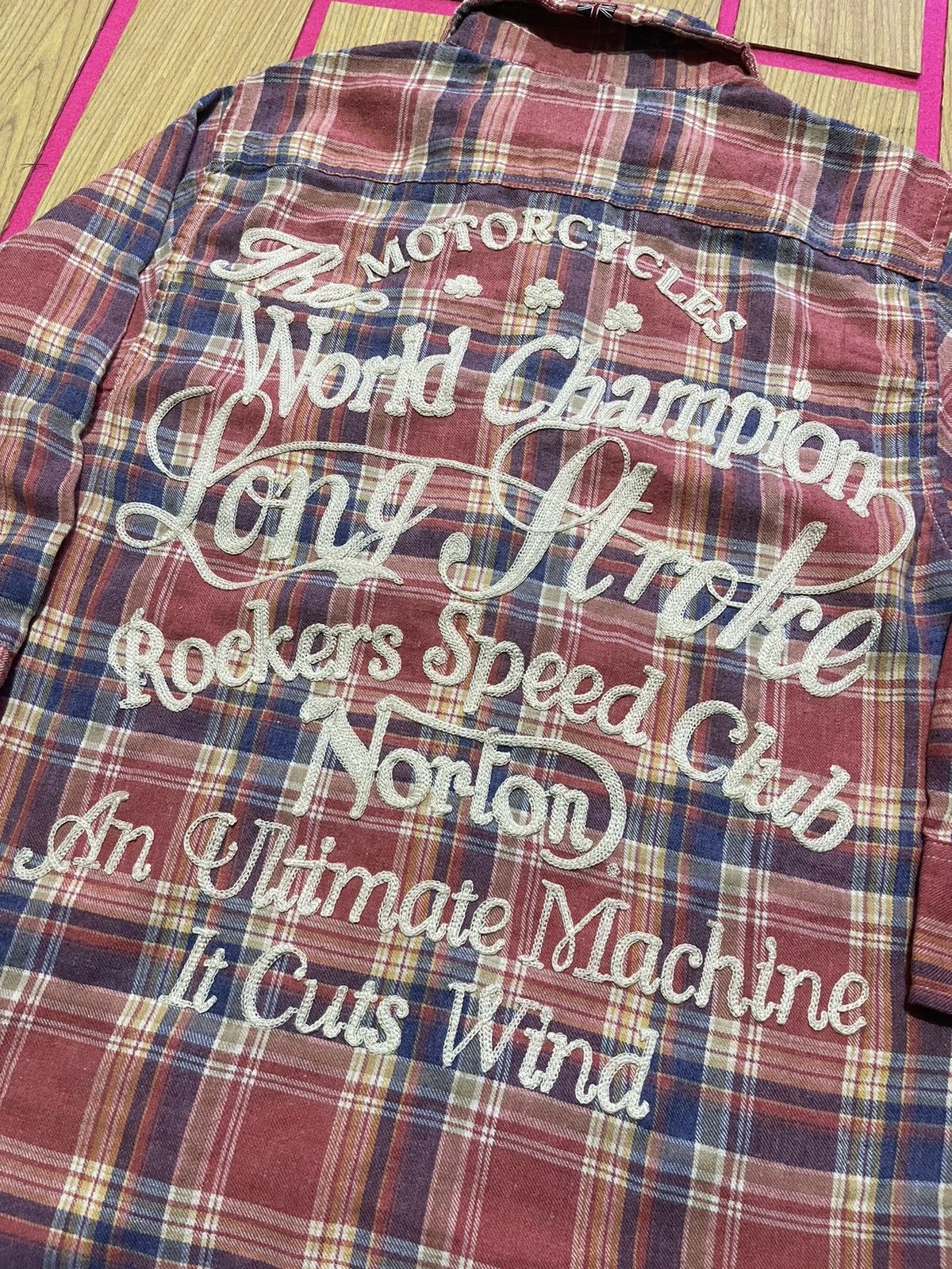 If Six Was Nine VINTAGE Y2K NORTON long sleeve shirt full embroidery writing Size US M / EU 48-50 / 2 - 3 Thumbnail