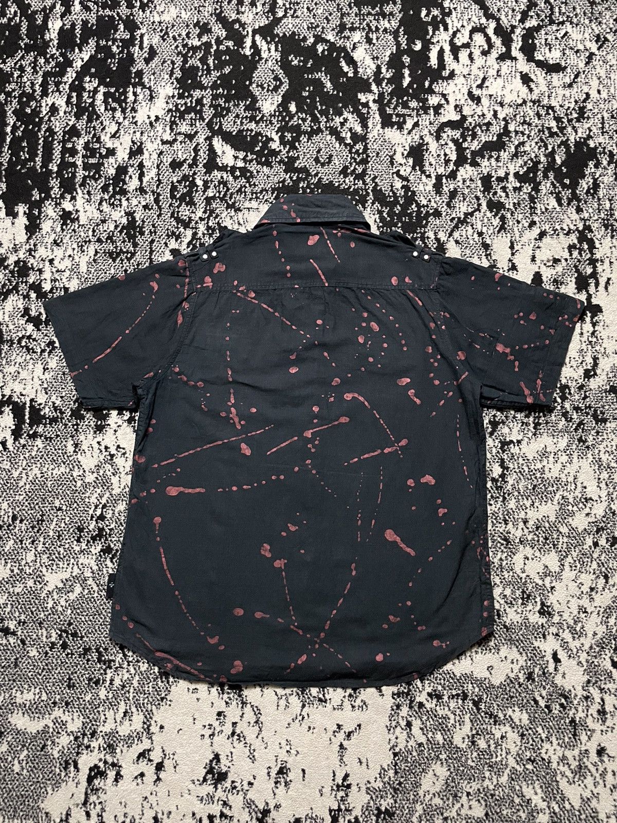 Japanese Brand × Vintage Vintage y2k bernings sho skull poem gothic punk button up Size US L / EU 52-54 / 3 - 9 Thumbnail