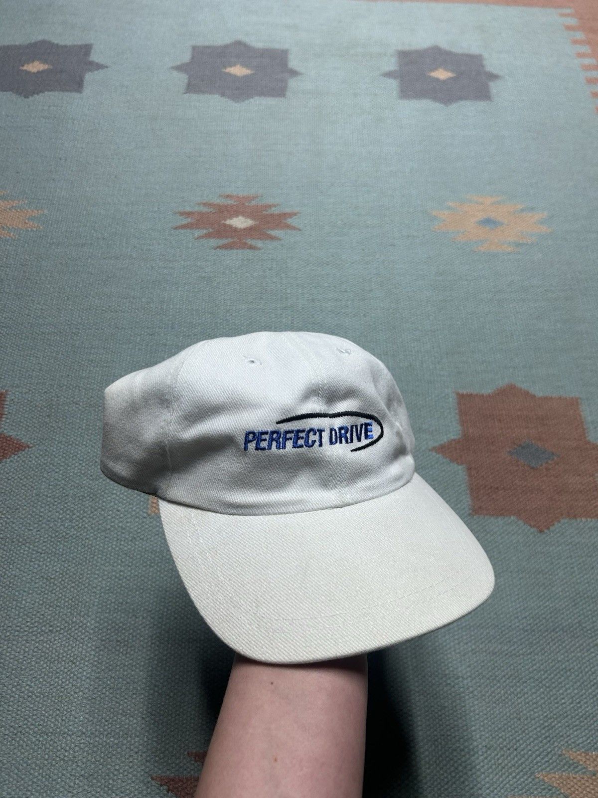 Vintage Vtg strapback hat budget trucking rental perfect drive white Size ONE SIZE - 1 Thumbnail