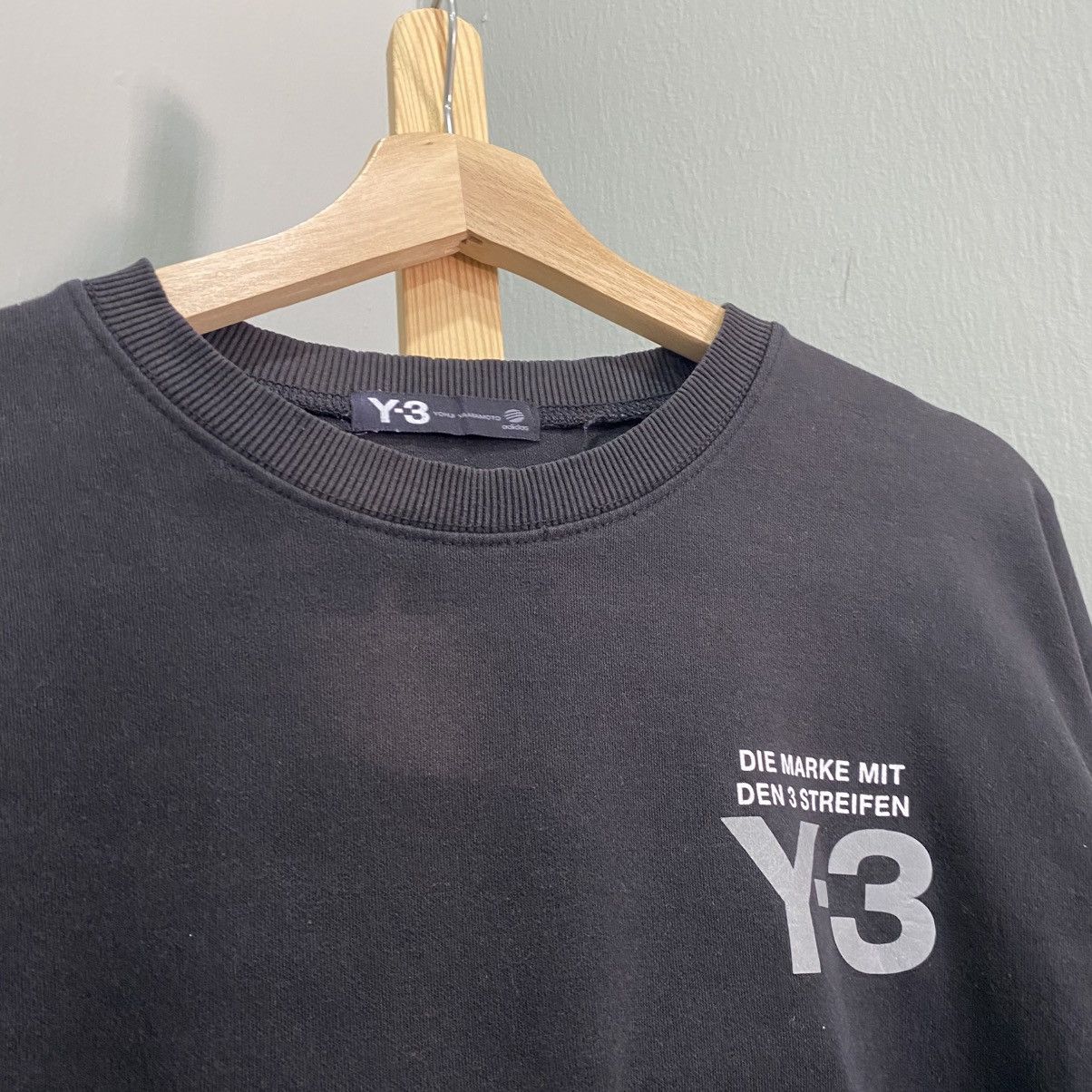 Adidas × Y-3 Adidas Y-3 Yohji Yamamoto Stacked Logo Sweatshirt Black Size US XL / EU 56 / 4 - 5 Thumbnail